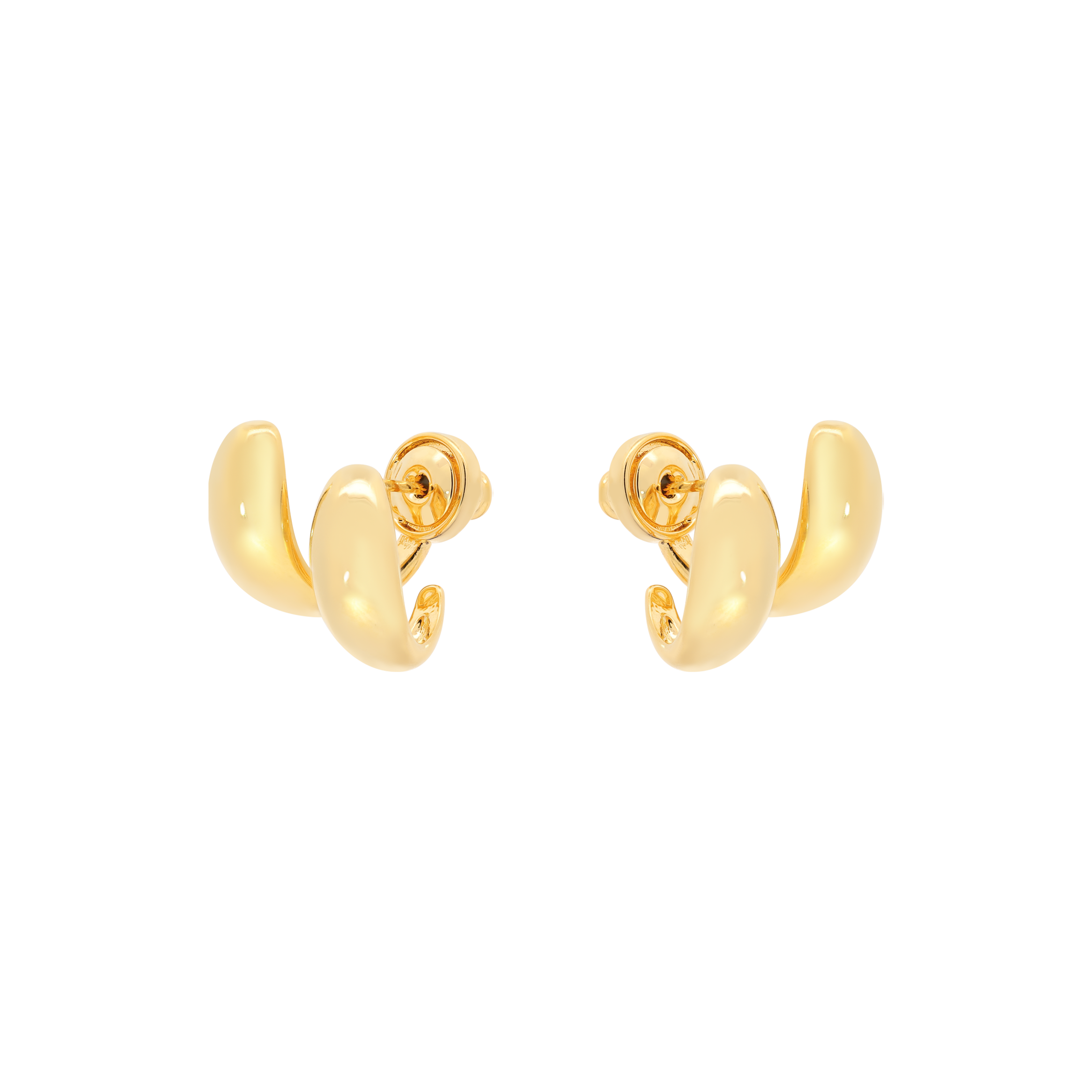 Duo Earring Studs 2 - Gold