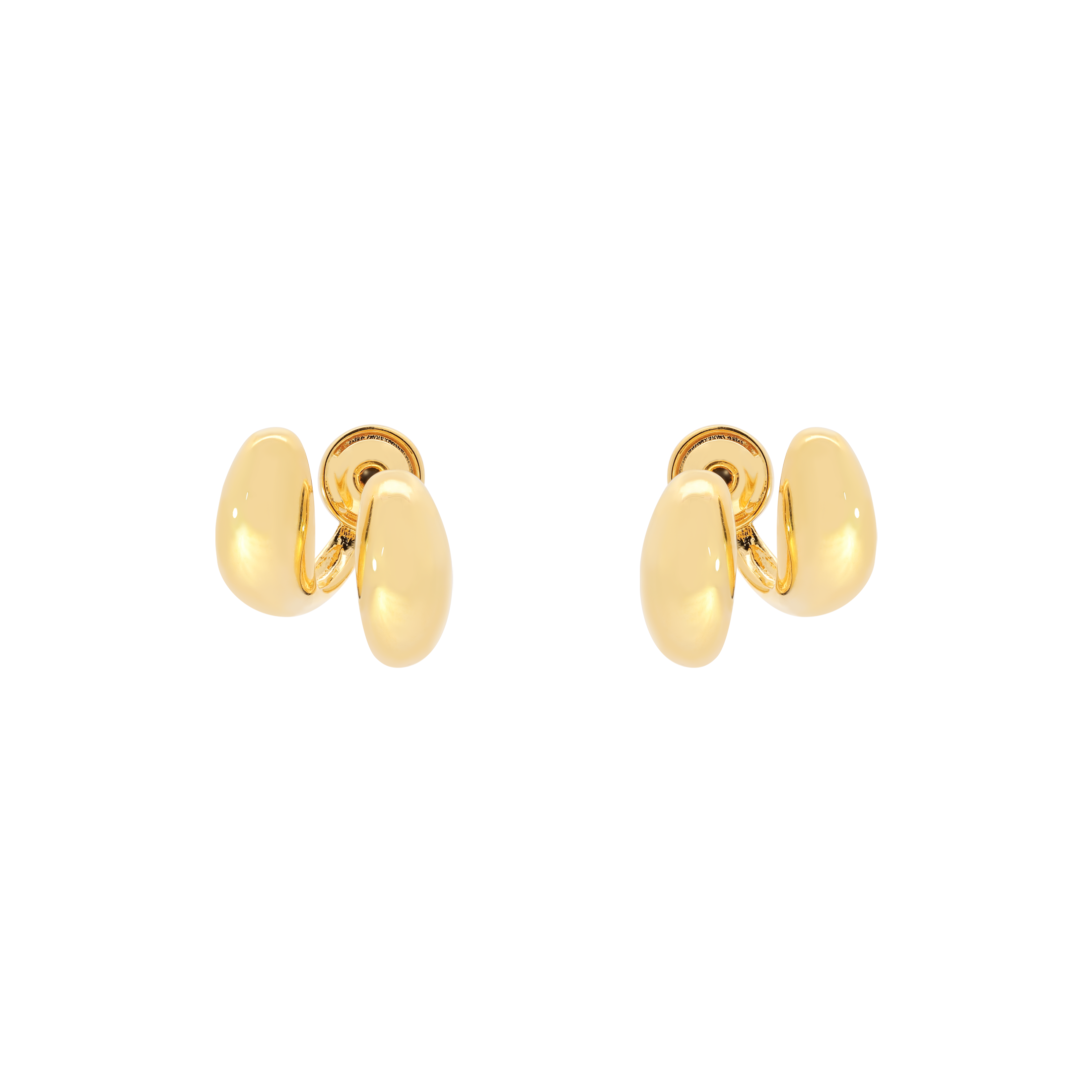 Duo Earring Studs - Gold