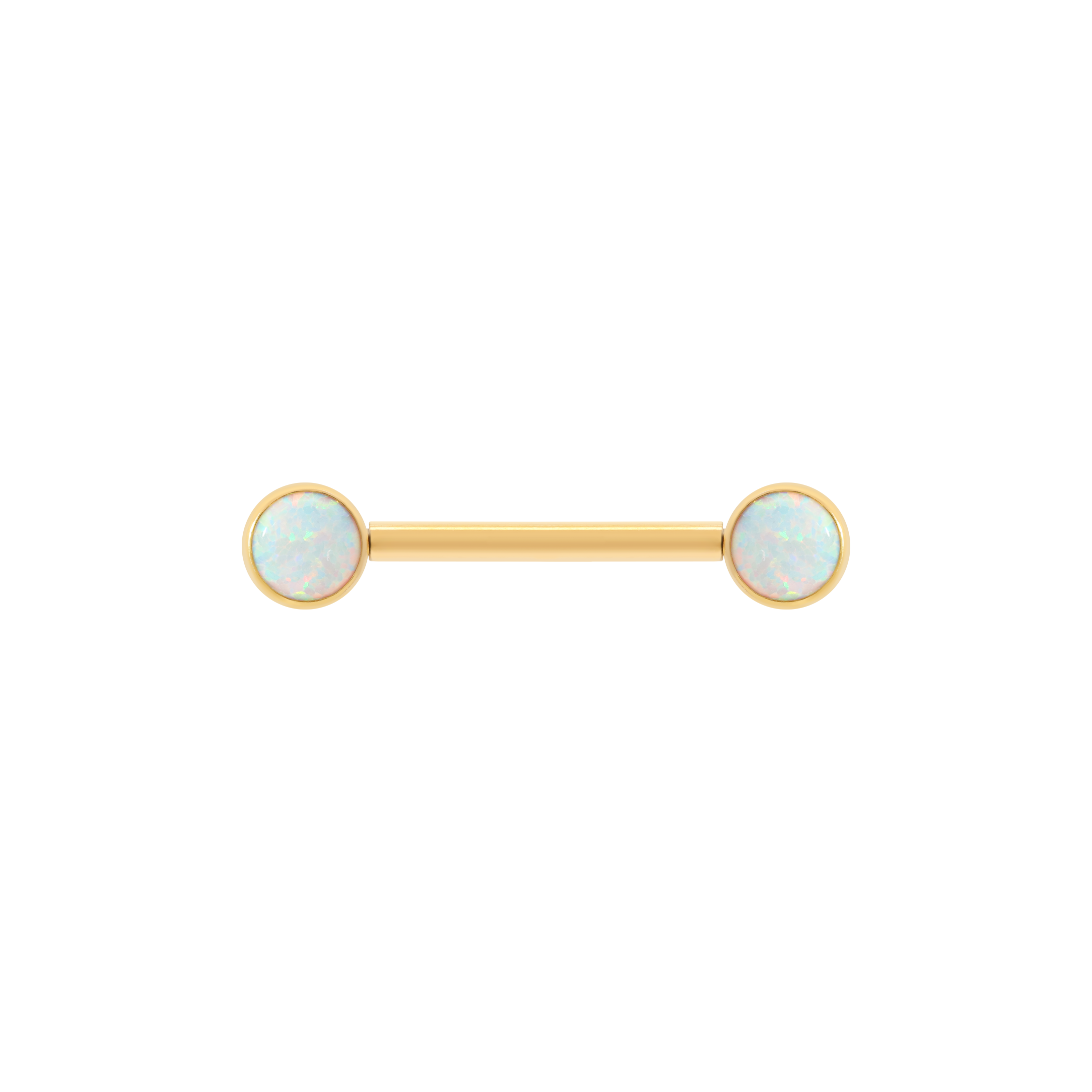 Oracle Opal Nipple Bar Piercing - Gold