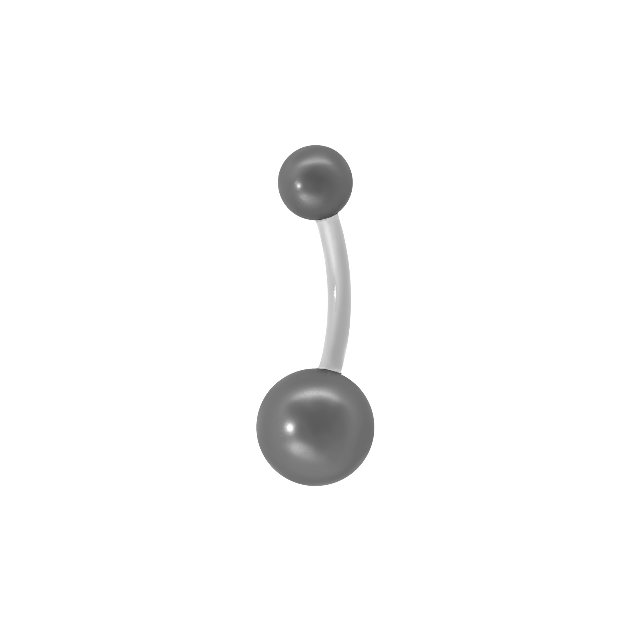 Mira Pearl Belly Bar Piercing - Grey