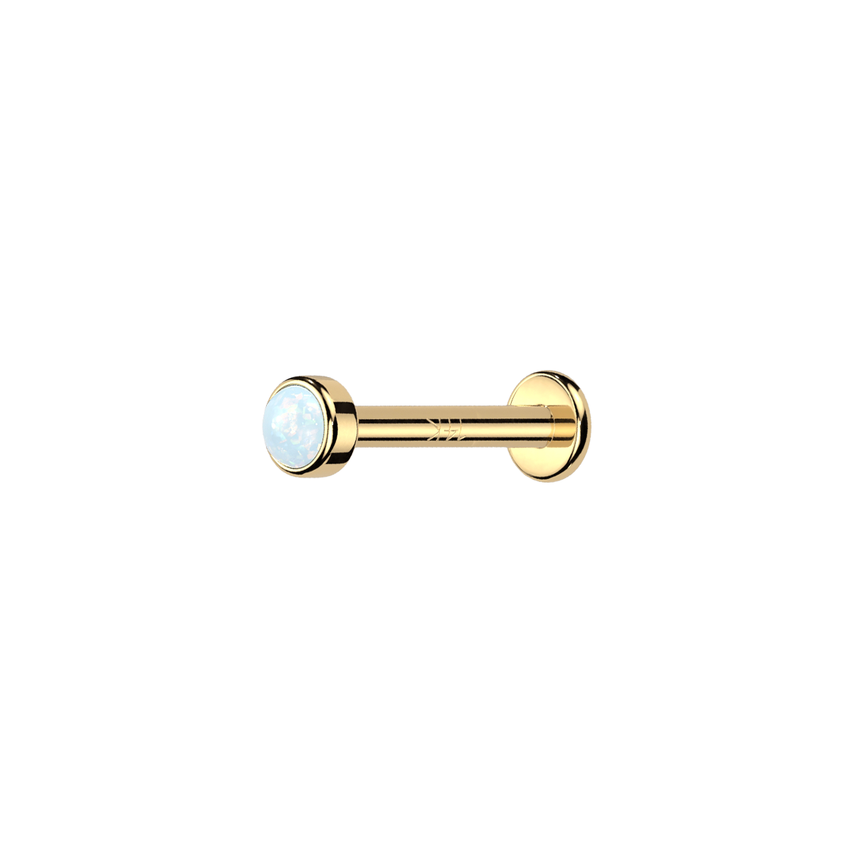 Elixir Opal Helix Tragus Cartilage & Conch Ear Piercing - 14K Gold