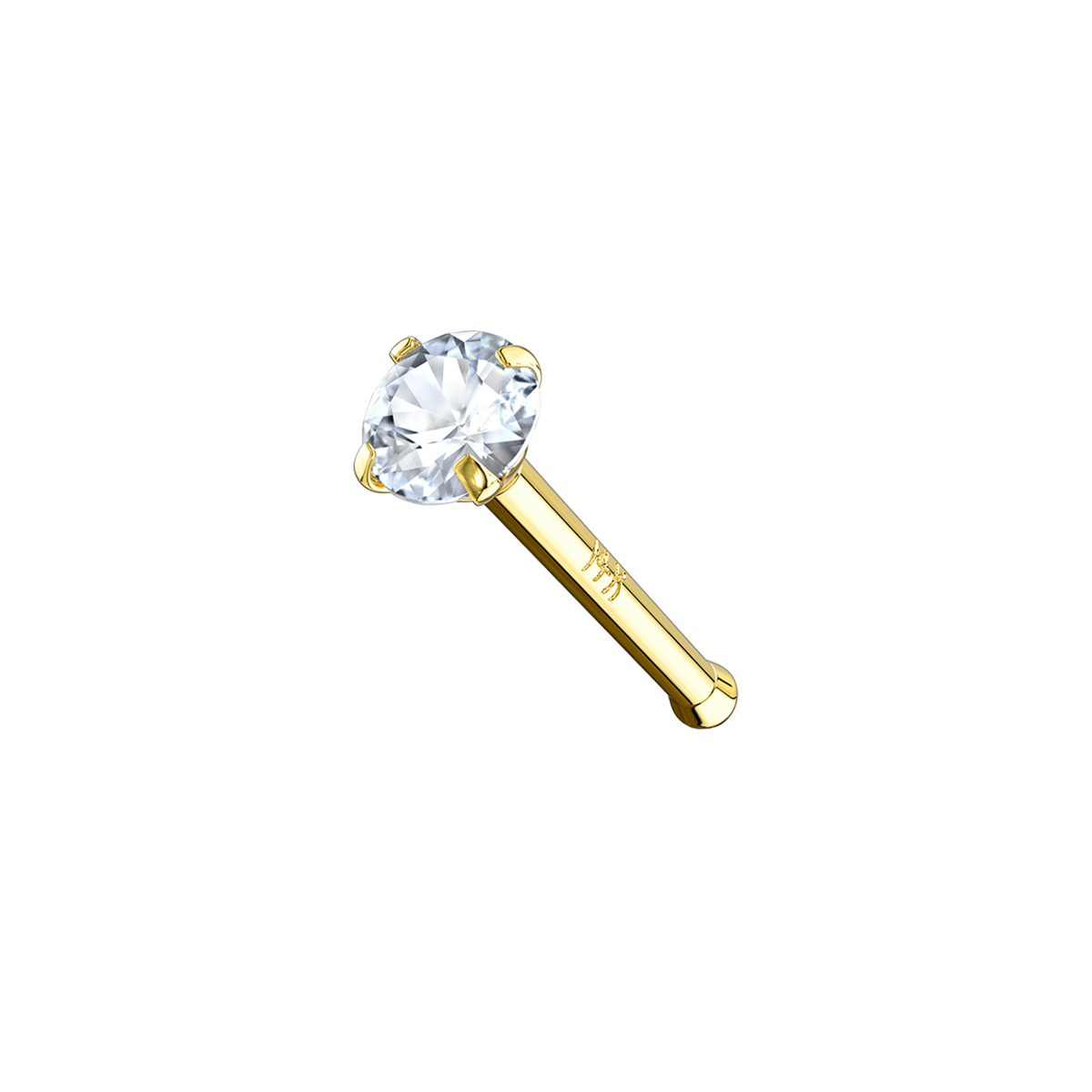 Essence Gemstone Nose Stud Piercing - 14K Solid Gold