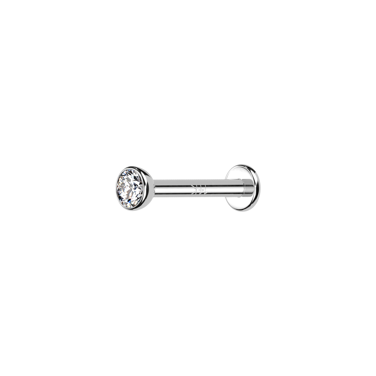 Essence Gemstone Helix Tragus Cartilage & Conch Ear Piercing - 14K White Gold