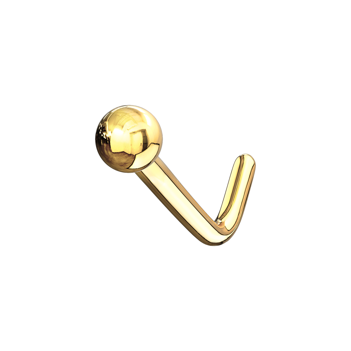 Evoke Ball Nose Stud Piercing - 14K Solid Gold