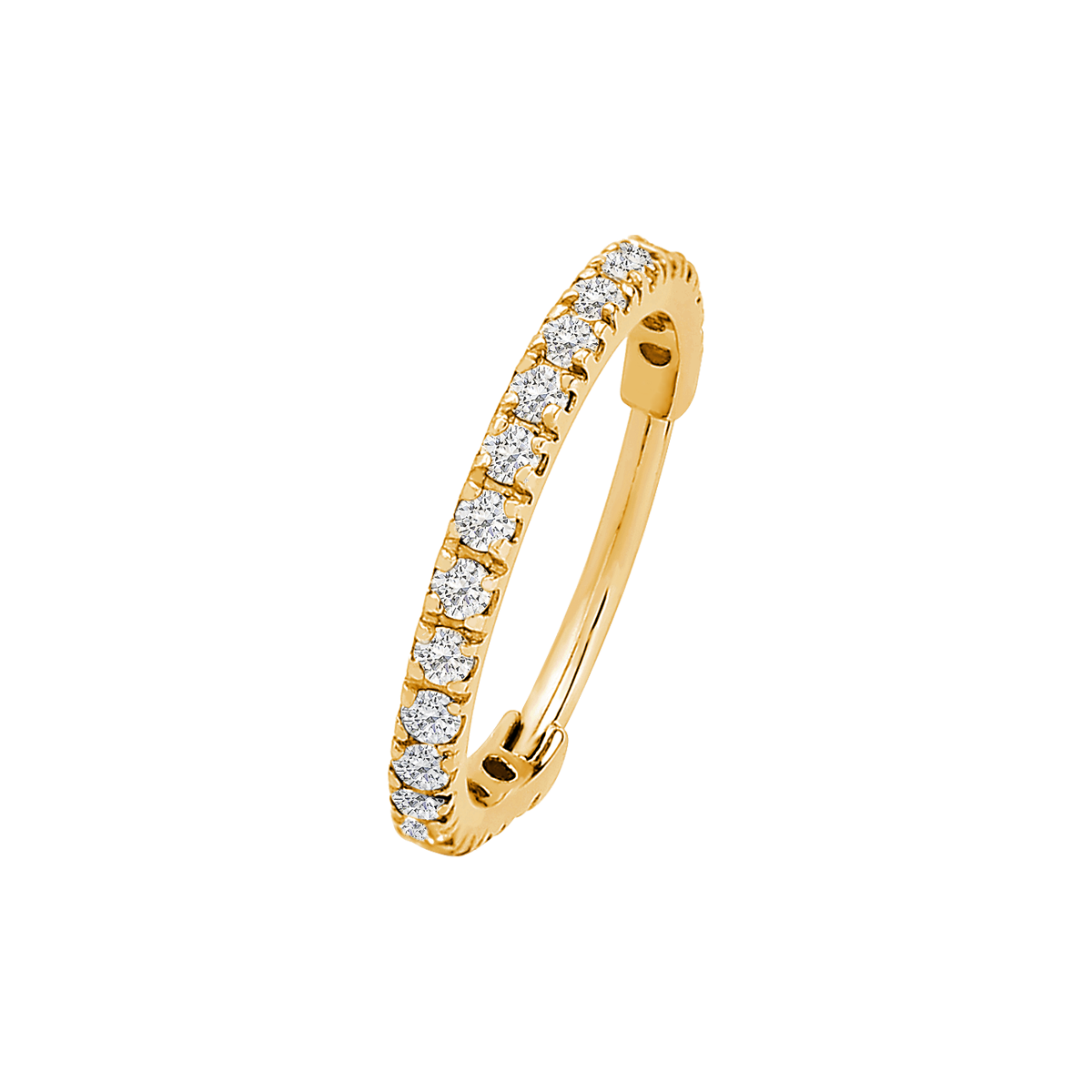 Shine Gemstone Helix Conch & Cartilage Hoop Piercing - Gold