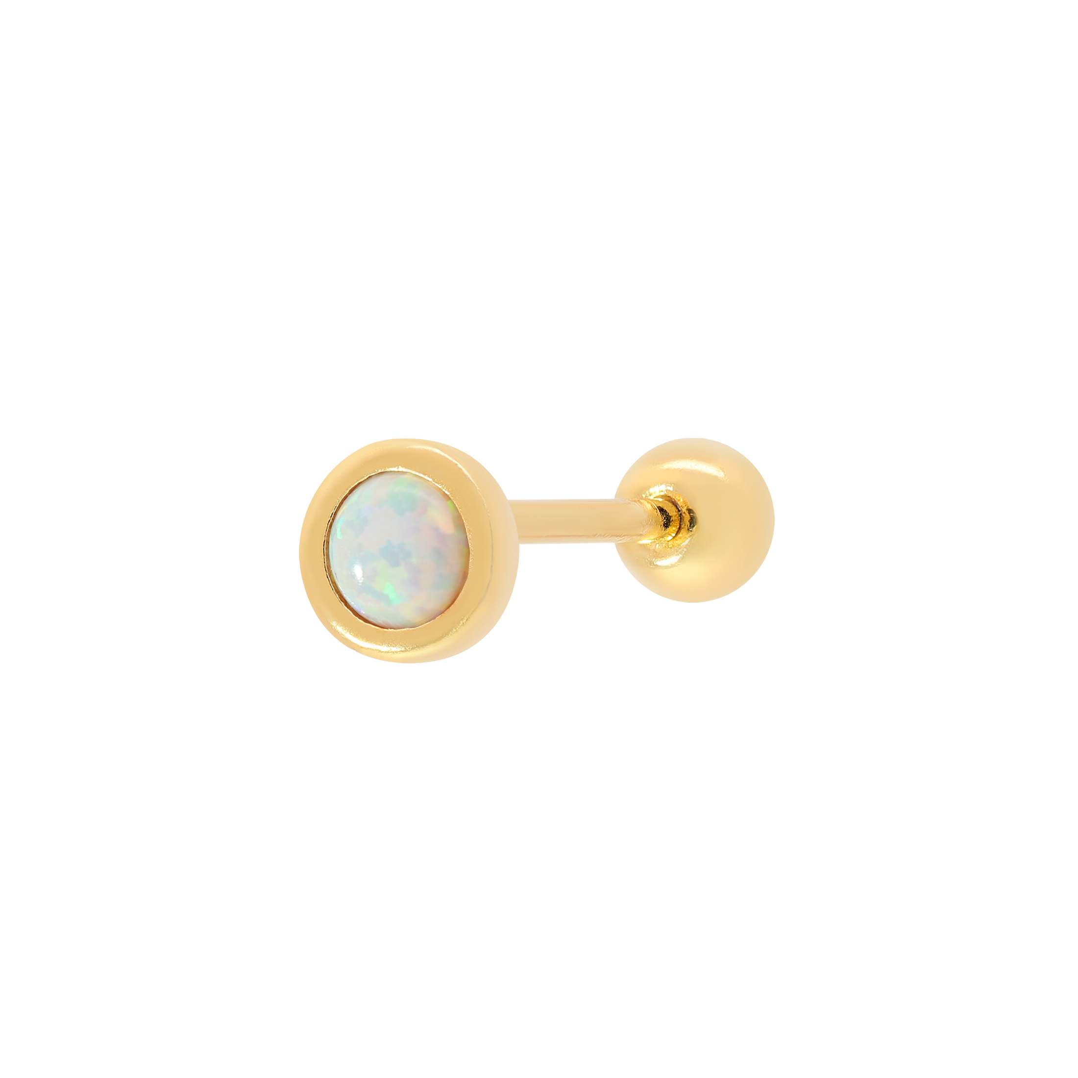 October Birthstone Tragus Helix Cartilage & Conch Ear Piercing - Gold