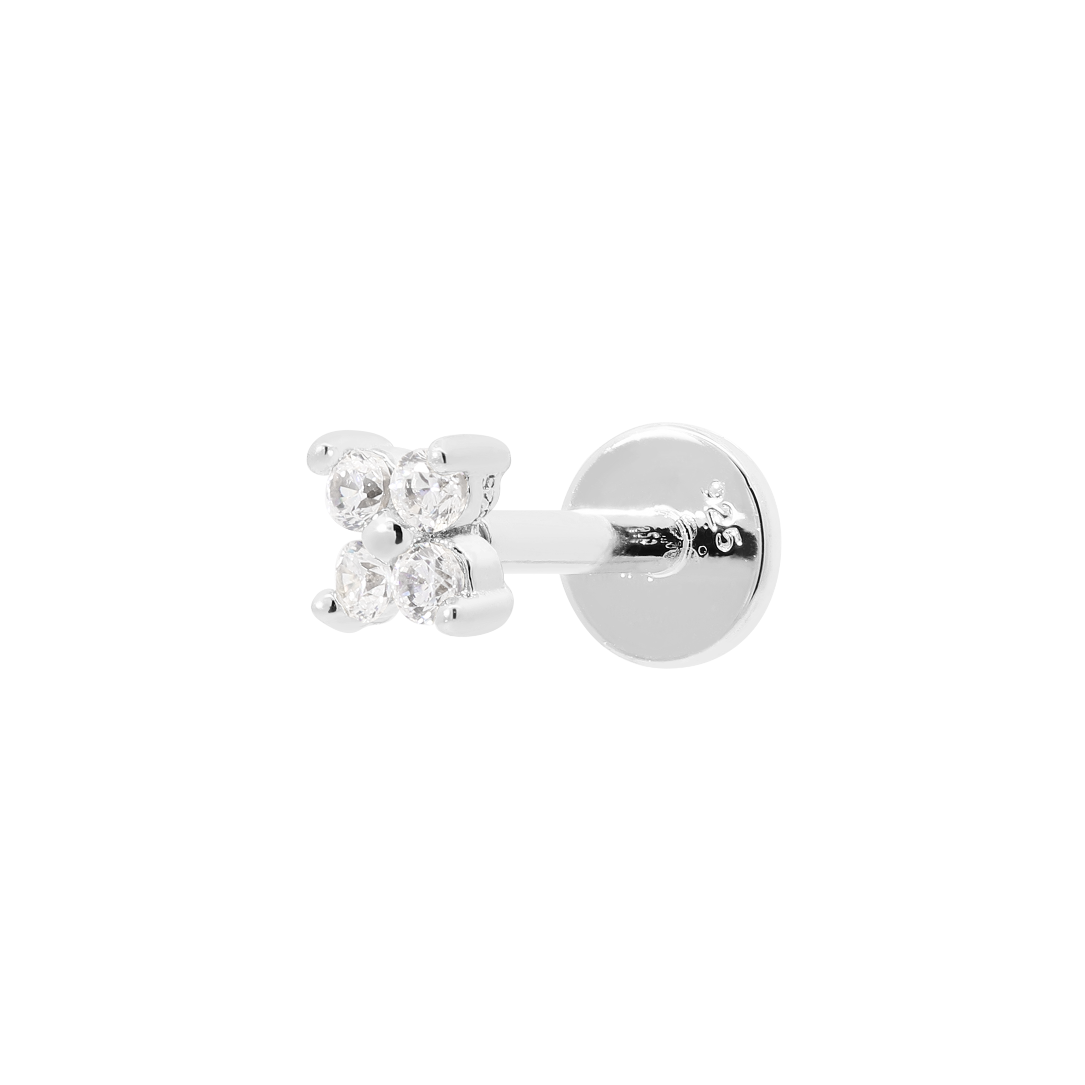 Felicity Helix Tragus Cartilage & Conch Ear Piercing - Sterling Silver