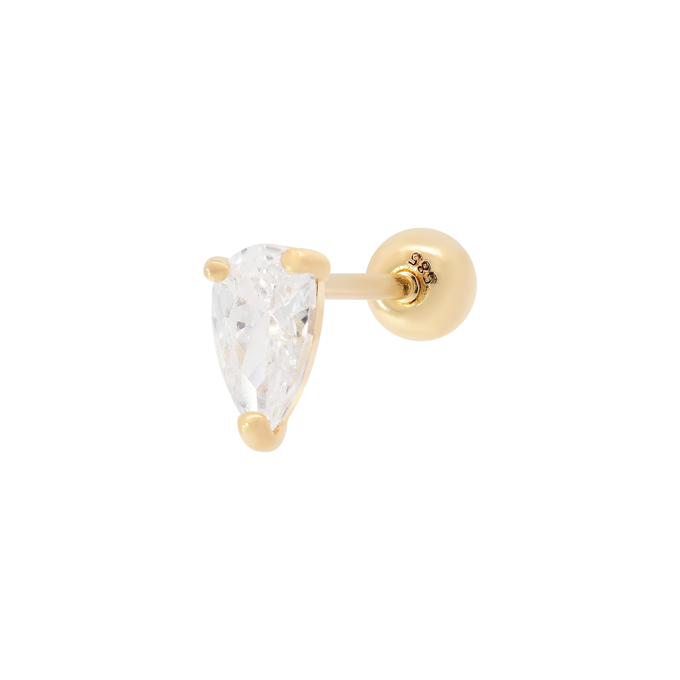 Lithe Tragus Helix Cartilage & Conch Ear Piercing - 14K Solid Gold