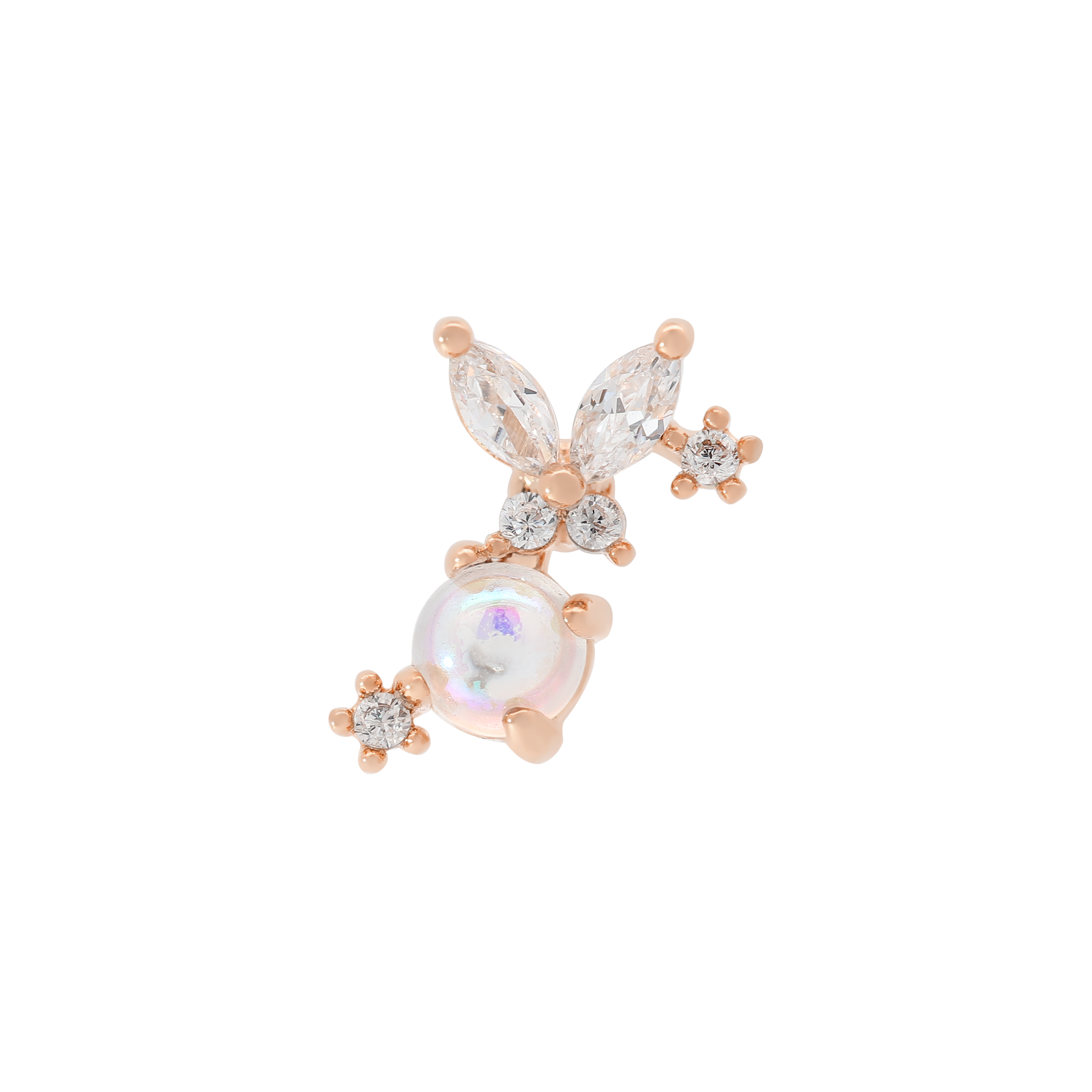 Nectar Helix Tragus Cartilage & Conch Ear Piercing 2 - Rose Gold