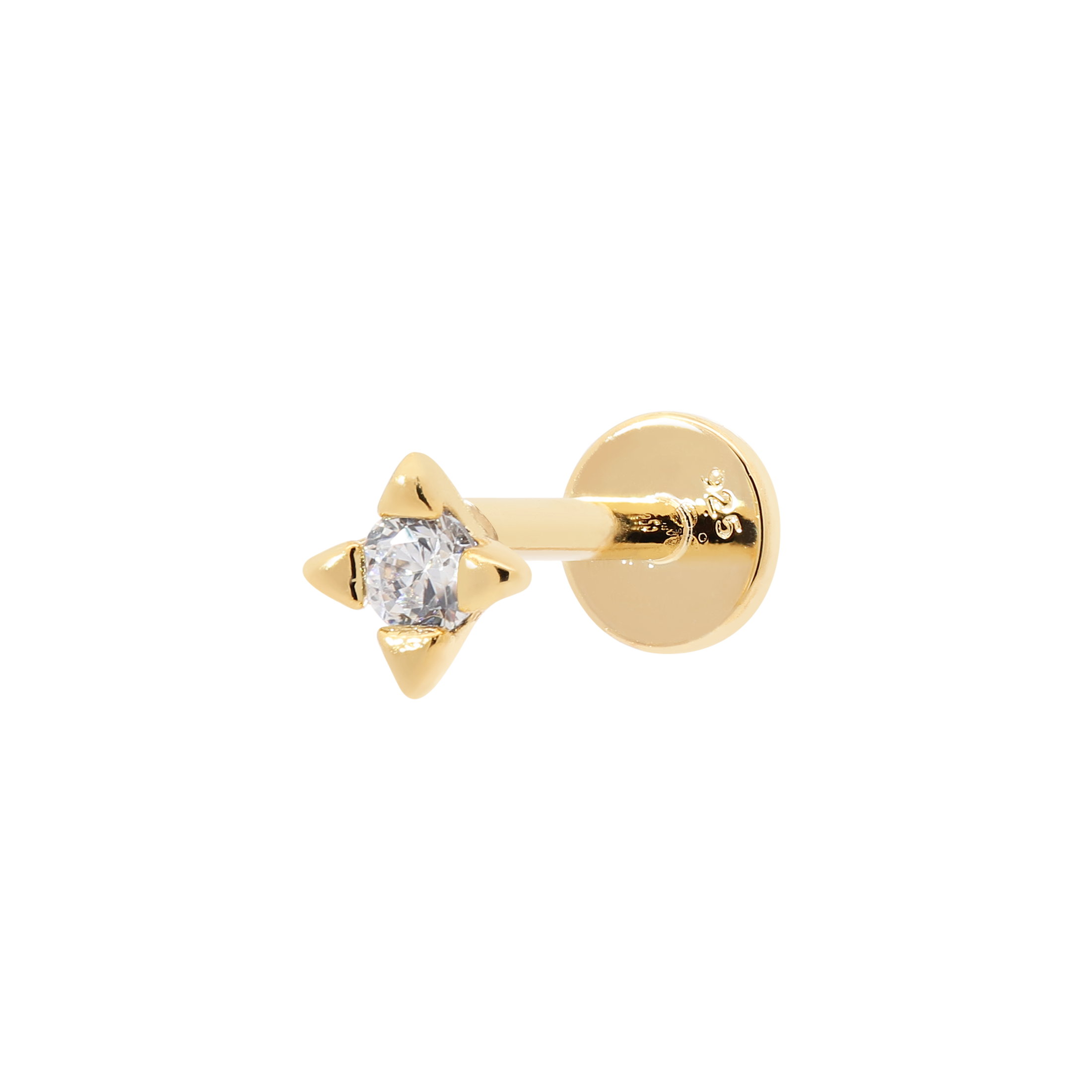 Nova Star Helix Tragus Cartilage & Conch Ear Piercing - Gold