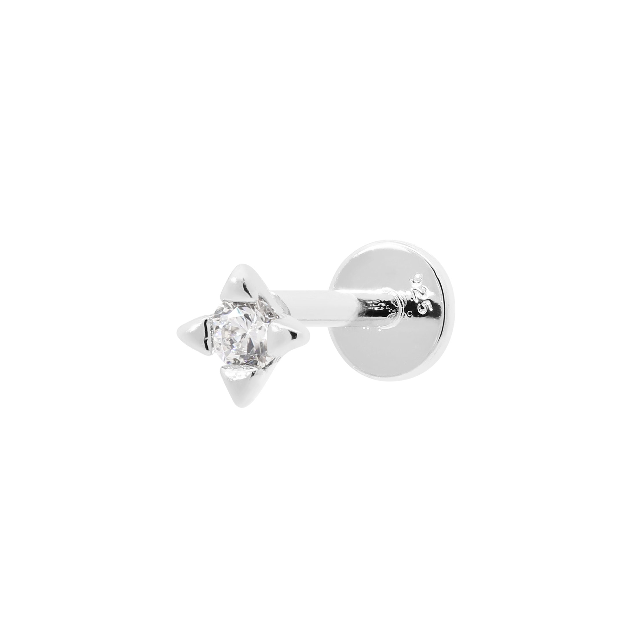Nova Star Helix Tragus Cartilage & Conch Ear Piercing - Silver