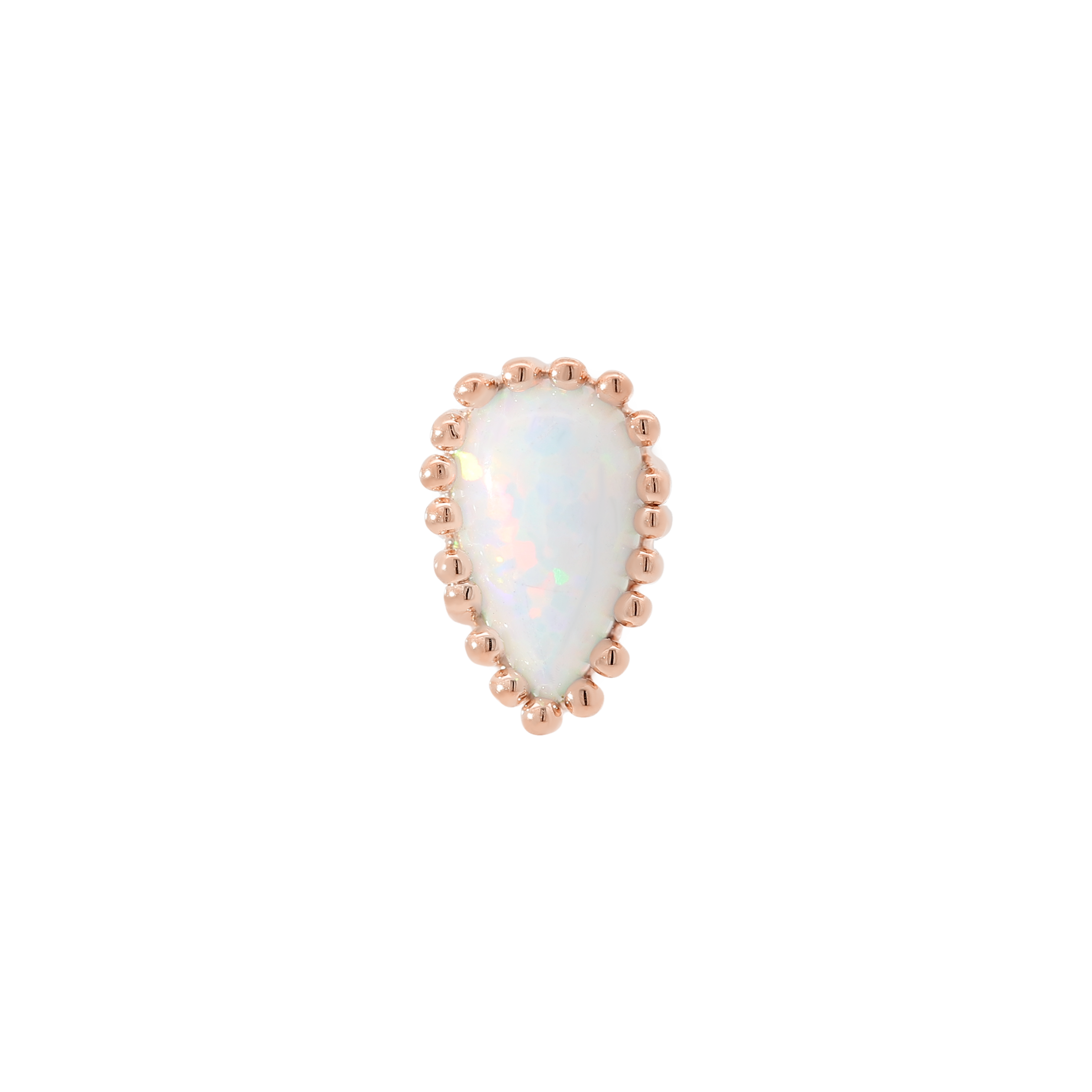 Penelope Opal Helix Tragus Cartilage & Conch Ear Piercing 2 - Rose Gold