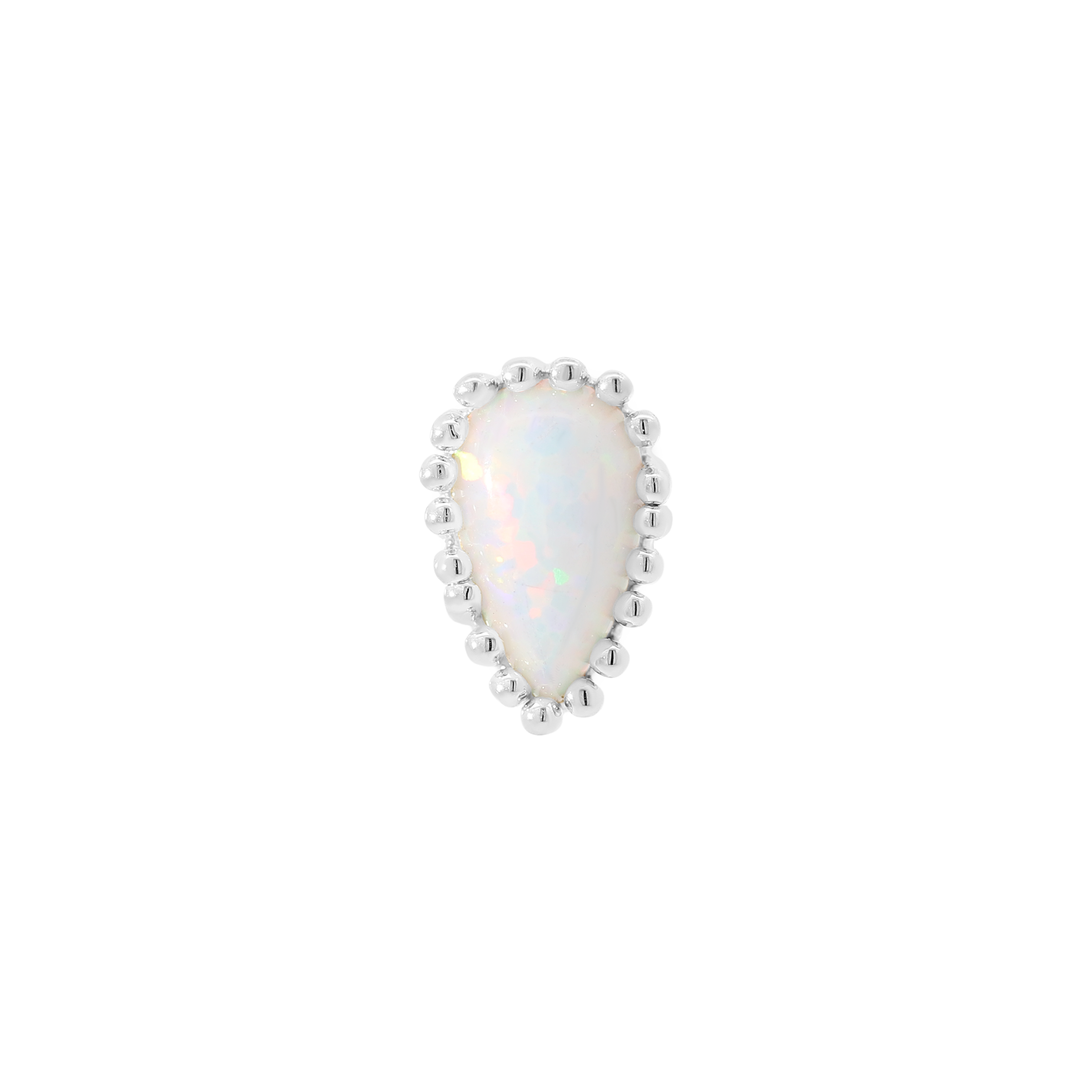 Penelope Opal Helix Tragus Cartilage & Conch Ear Piercing 2 - Silver