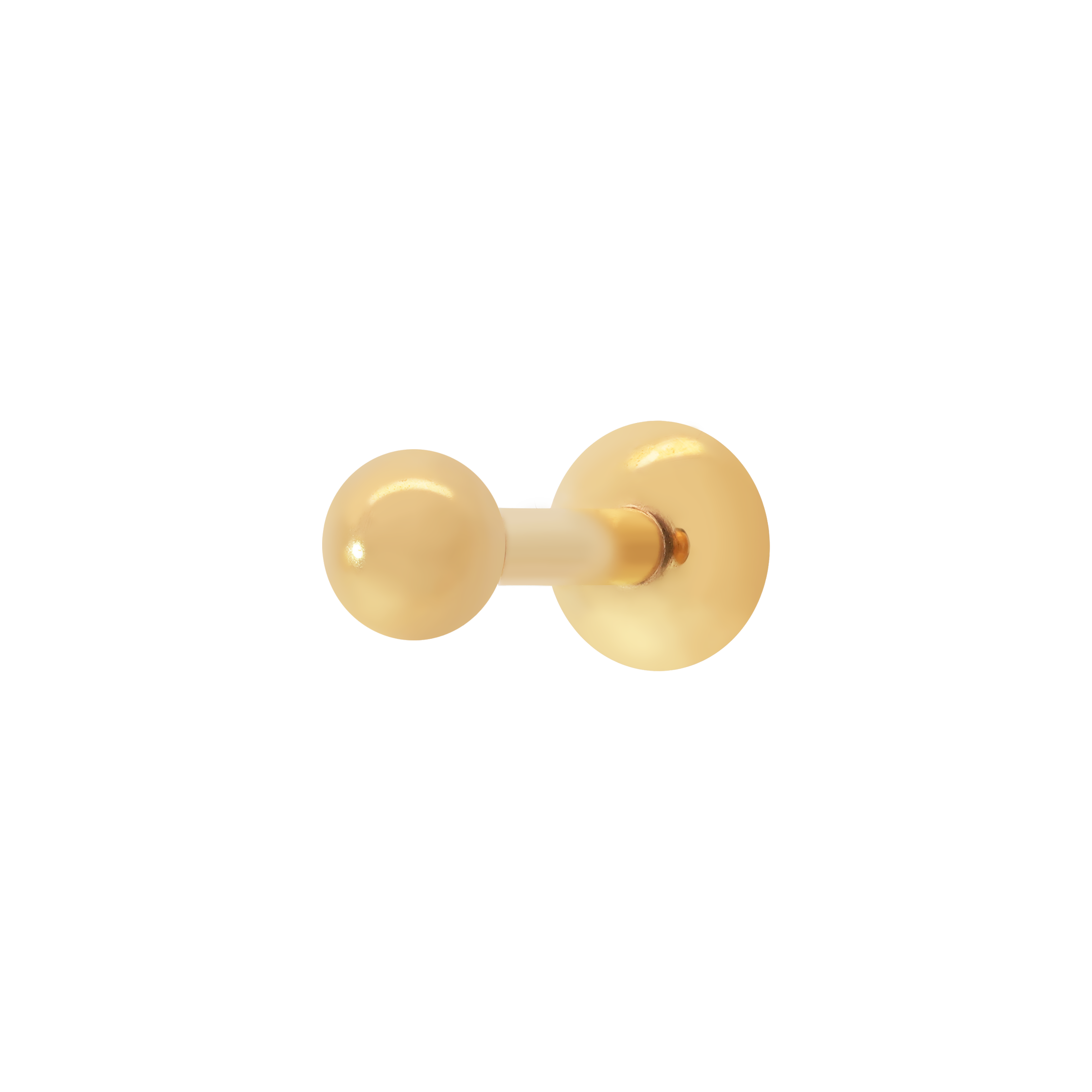 Solid Ball Helix Tragus & Cartilage Ear Piercing - Gold