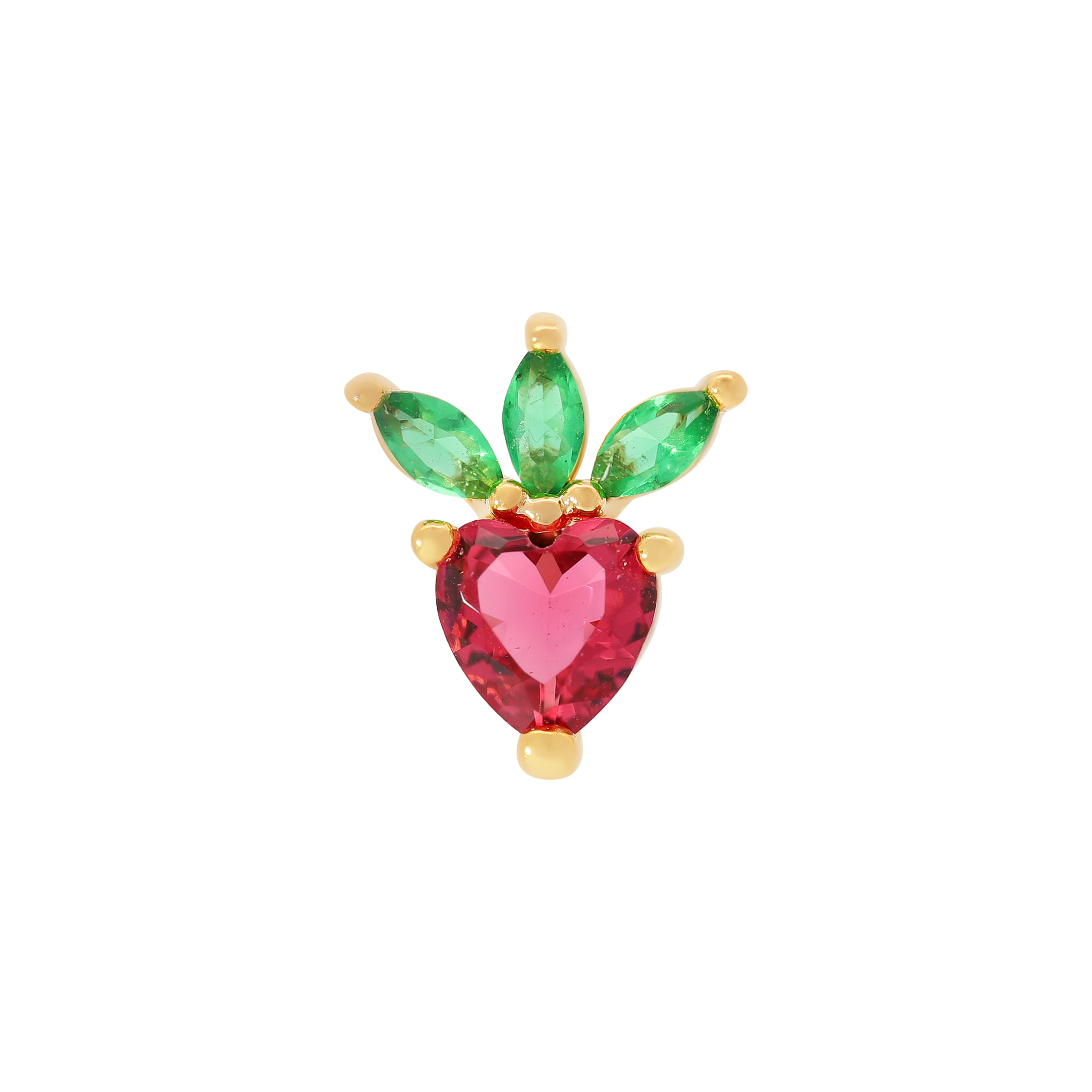 Strawberry Sundae Helix Tragus & Cartilage Ear Piercing 2 - Gold