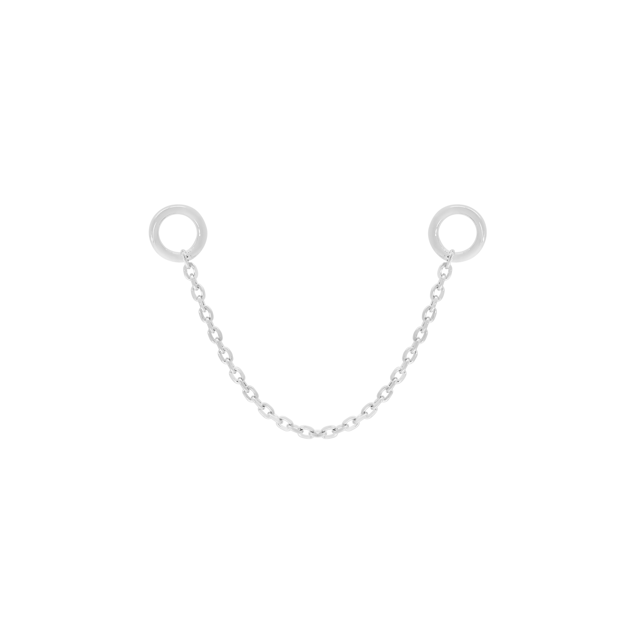 Bound Earring Chain 30mm - Silver