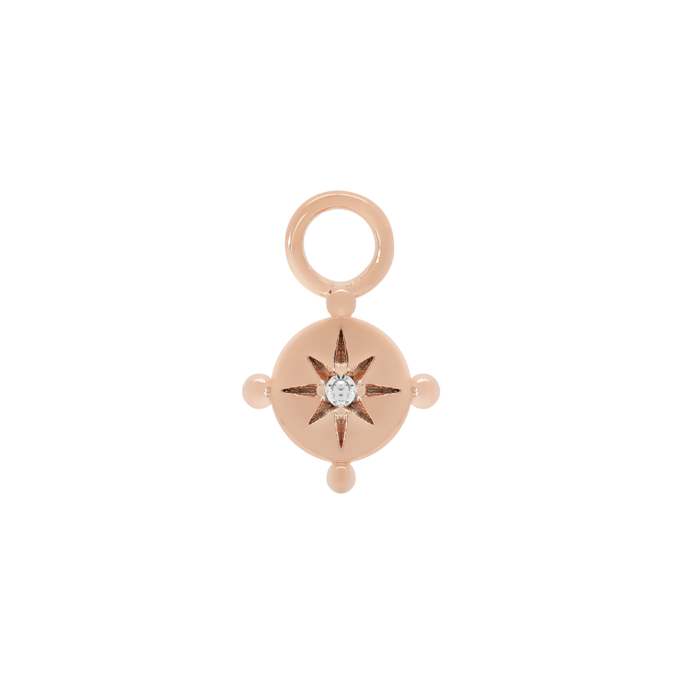 Destiny Pendant Star Earring Charm - Rose Gold
