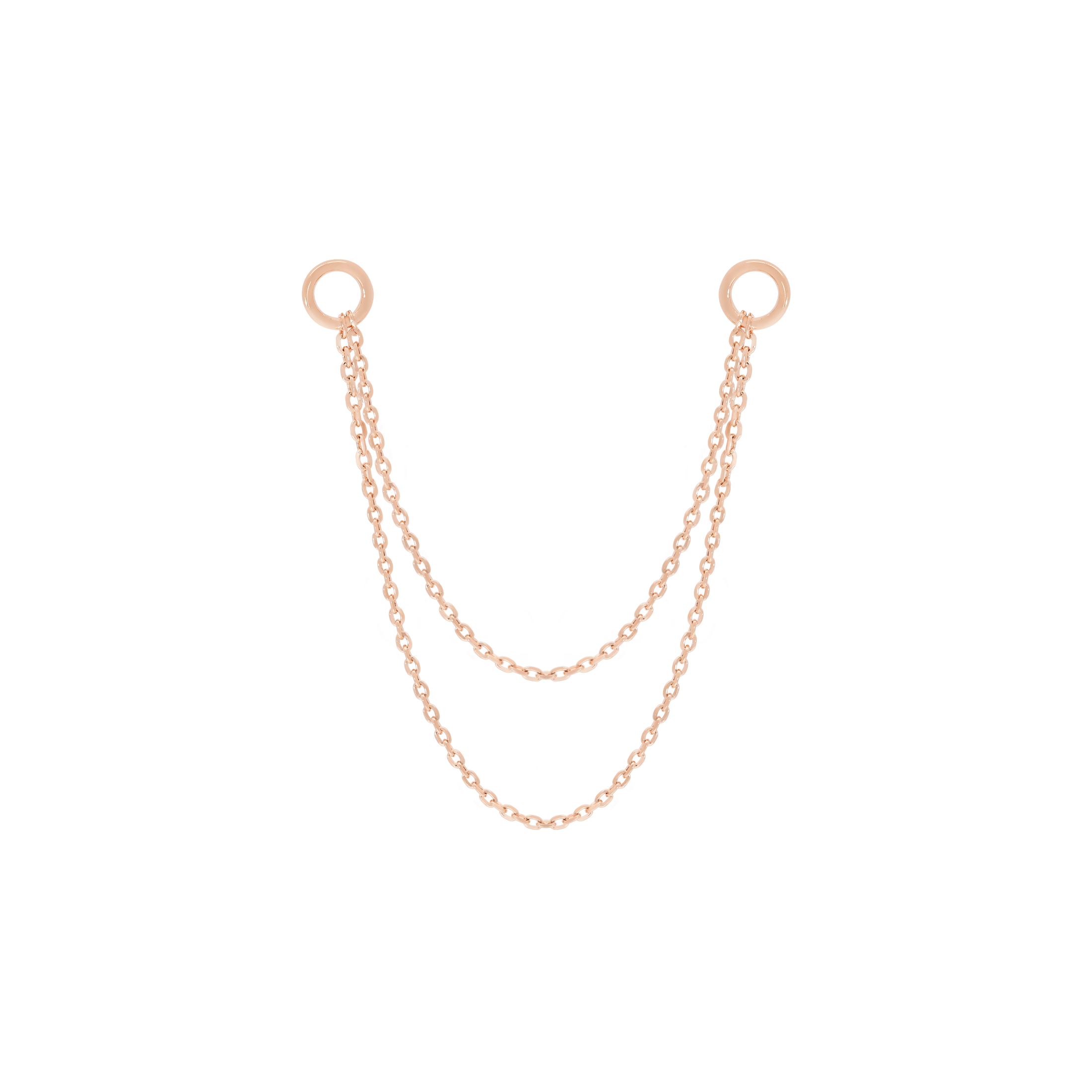 Fate Double Earring Chain - Rose Gold