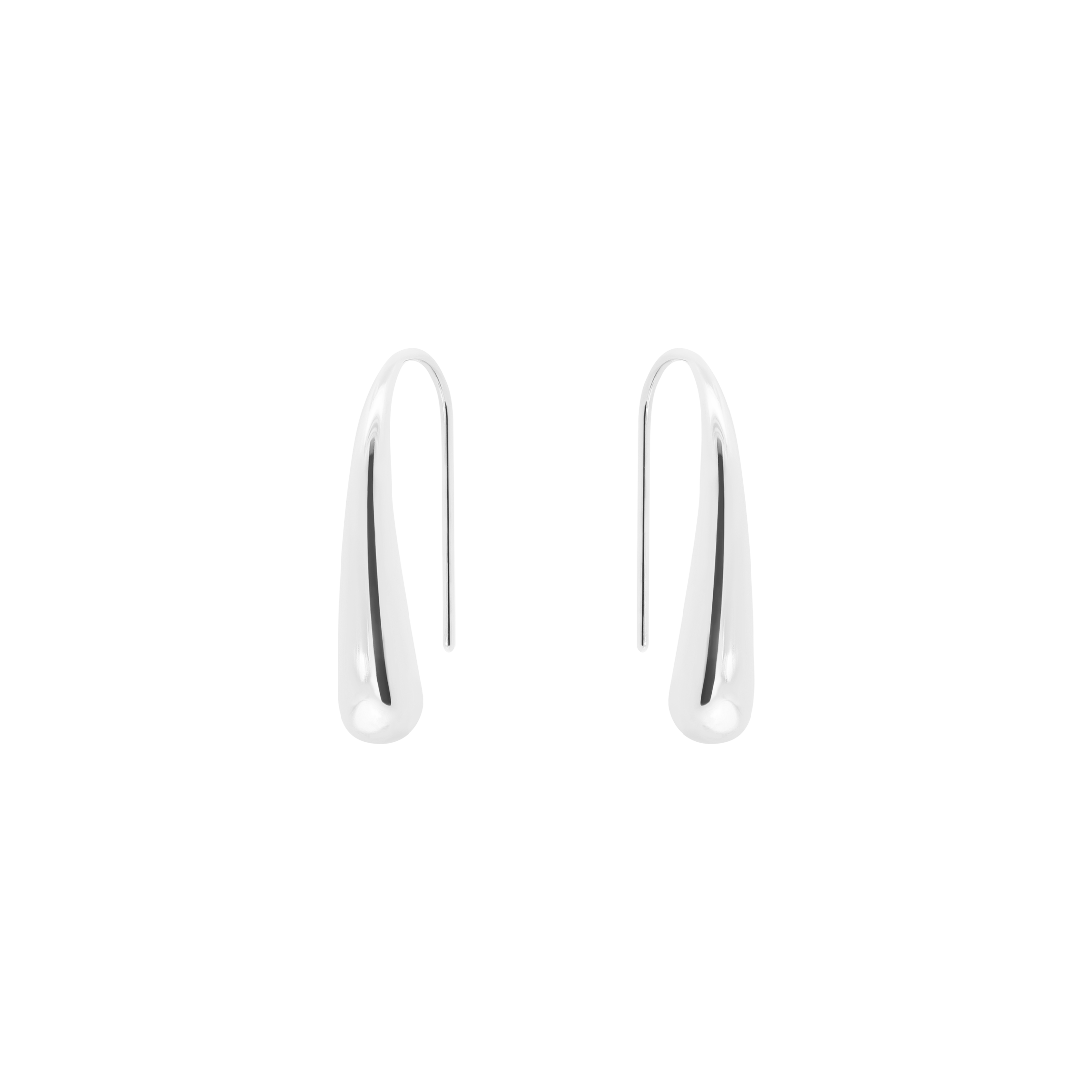 Honey Drop Threader Earrings - Silver