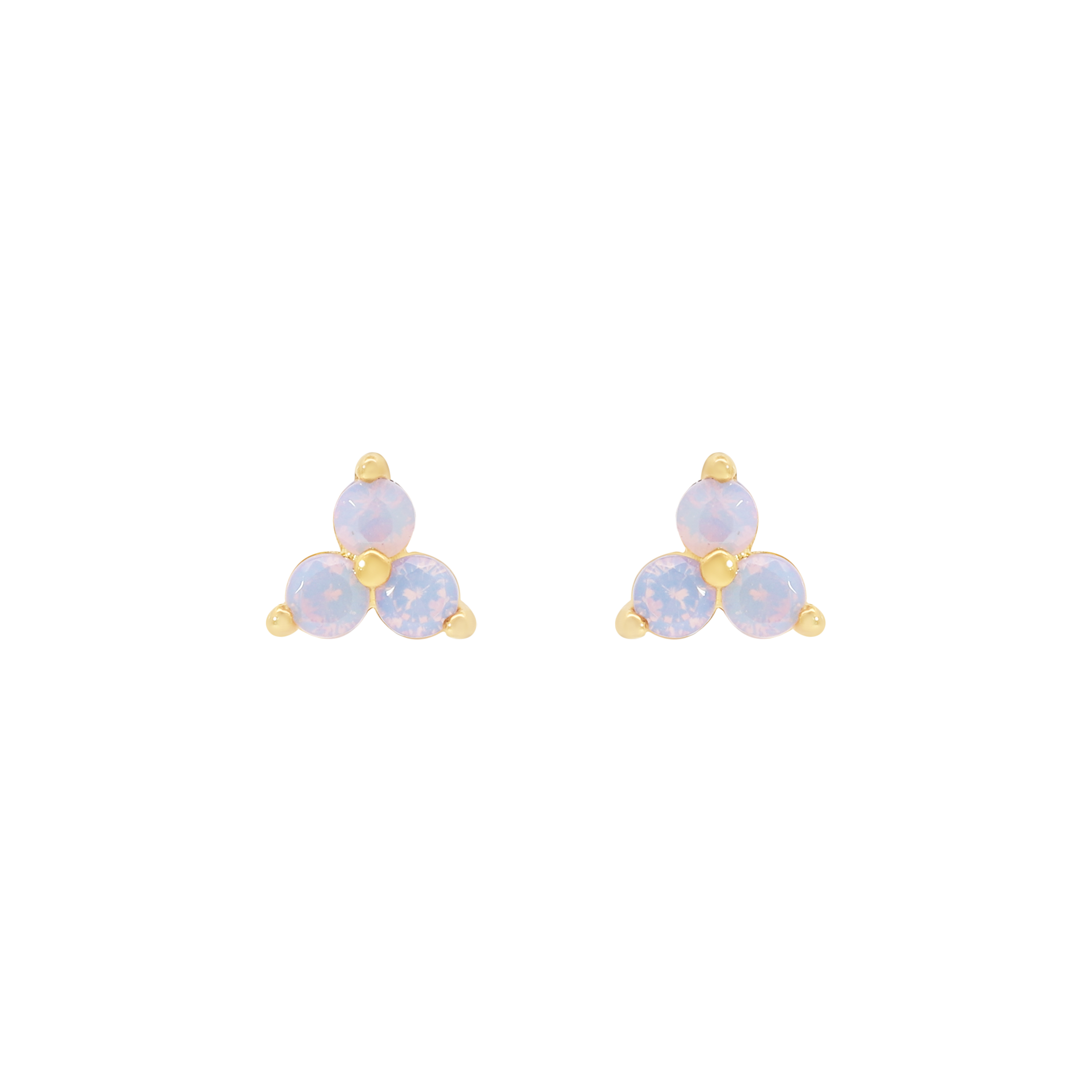 Lapse Moonstone Earring Studs - Gold
