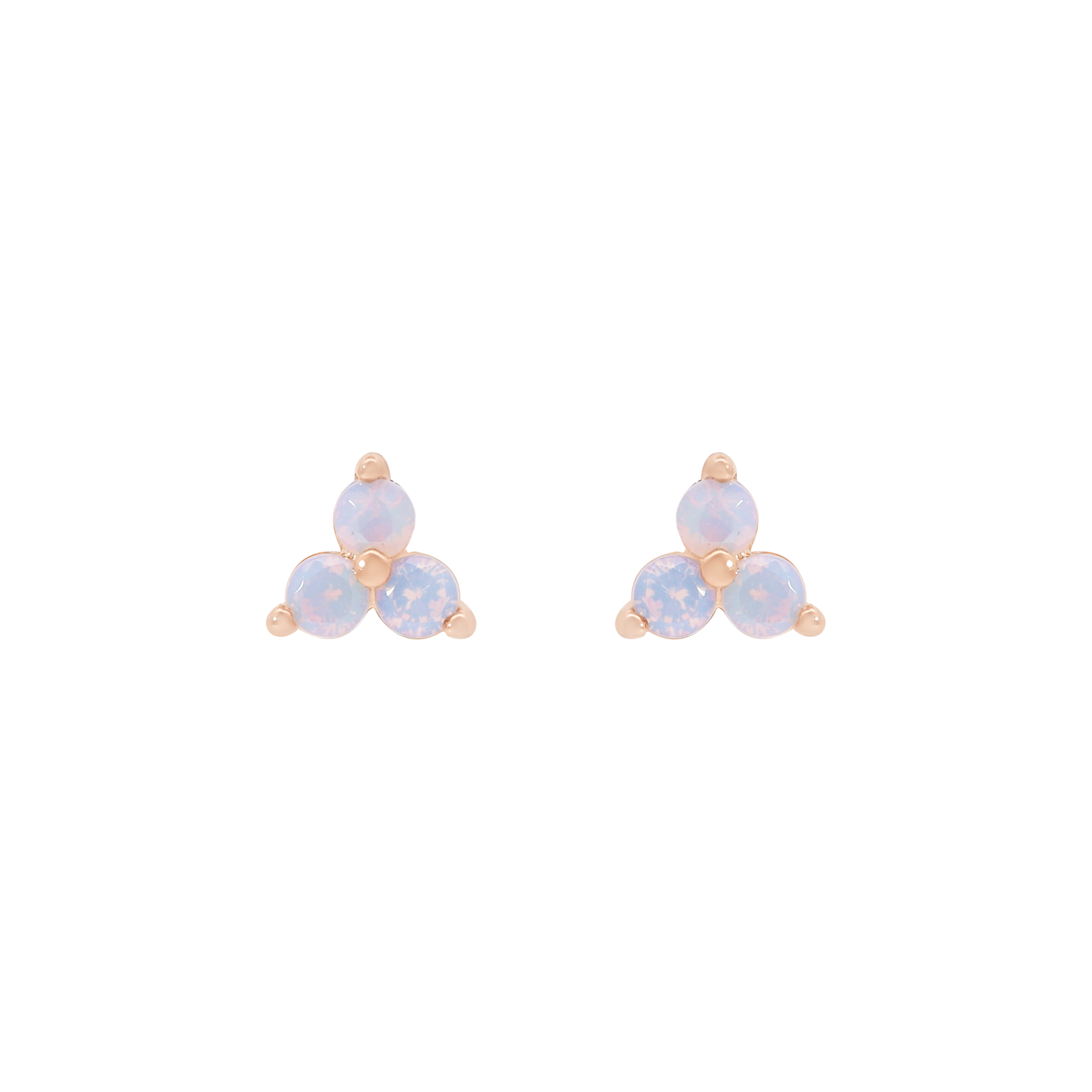 Lapse Moonstone Earring Studs - Rose Gold