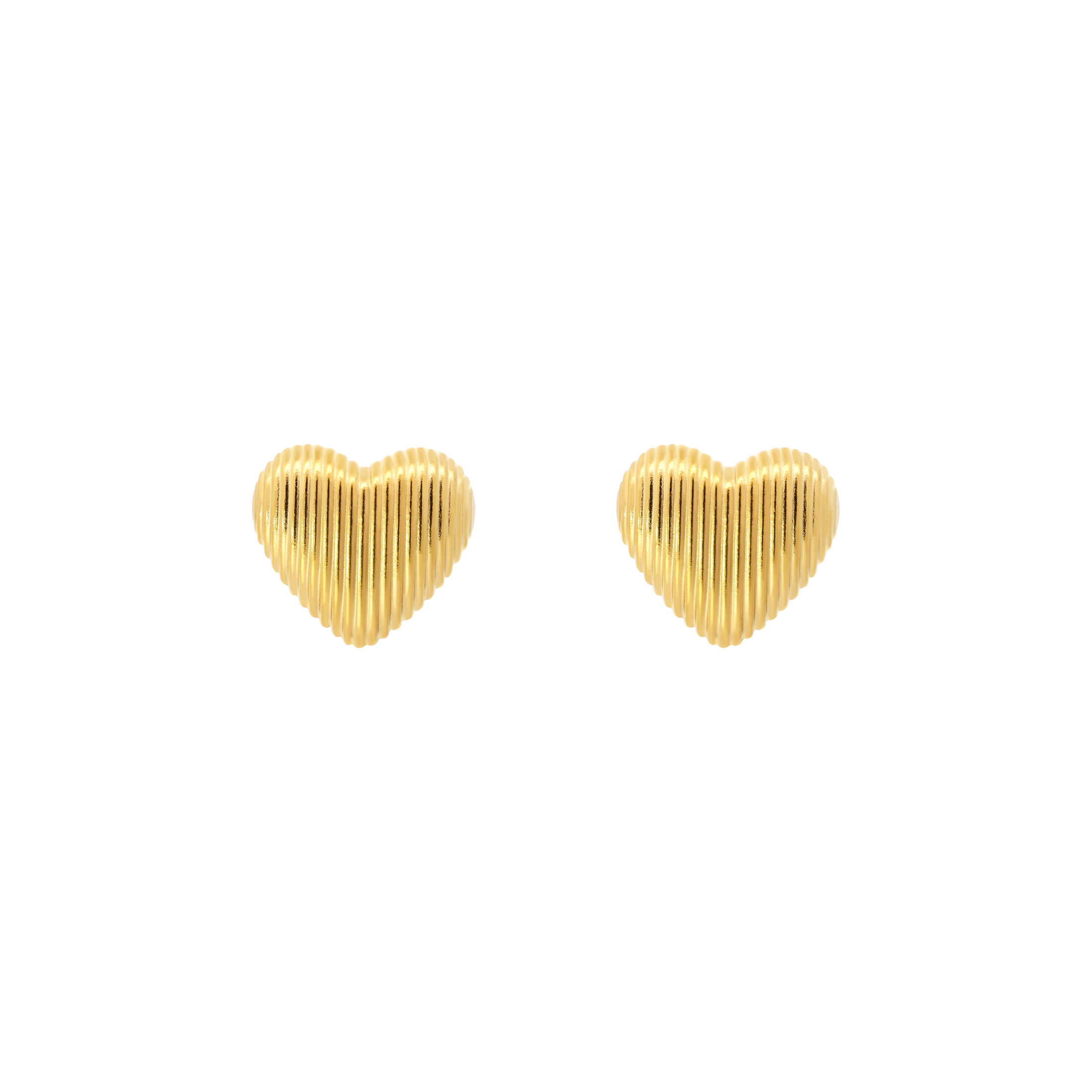 Love Club Chunky Heart Earrings - Gold