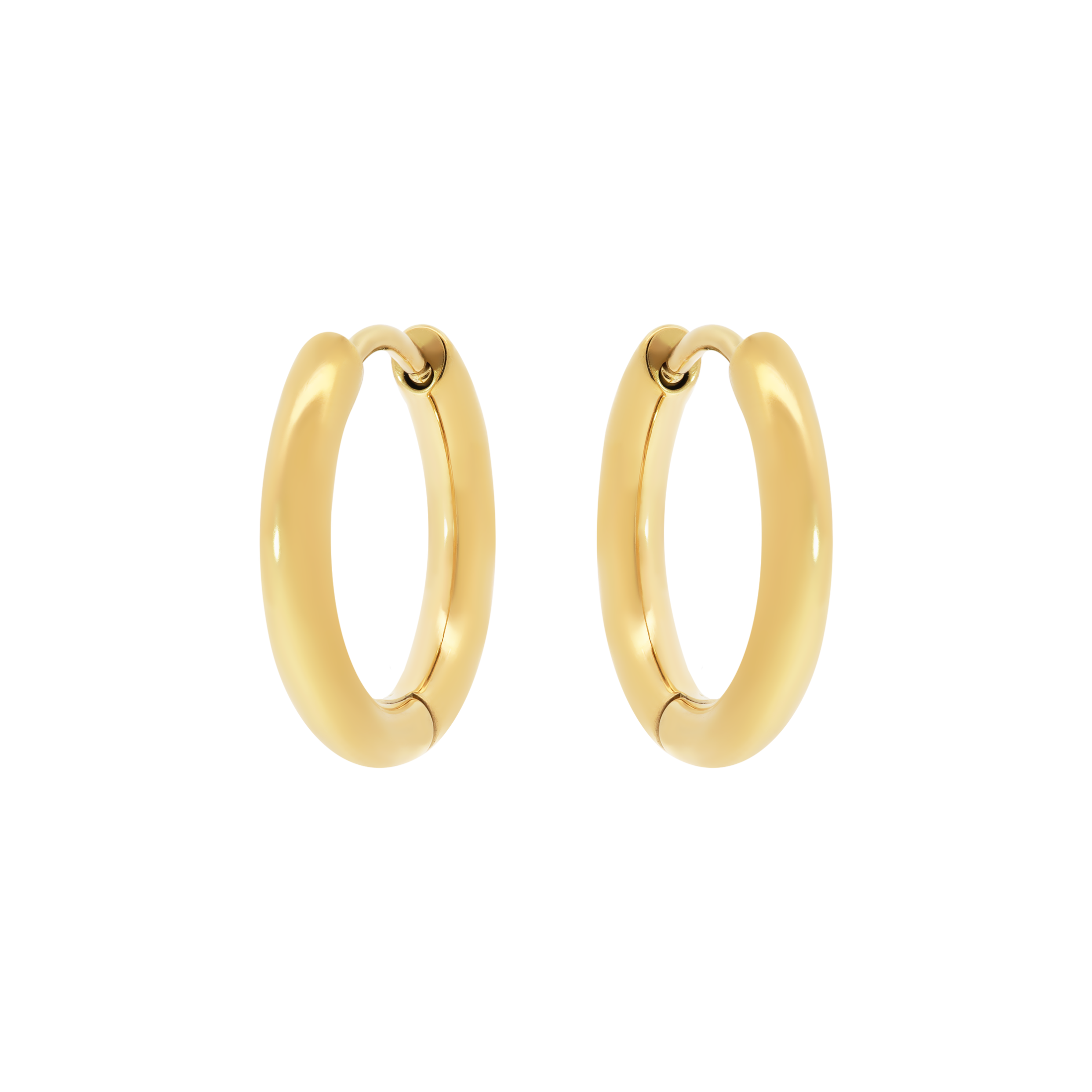 Mia Plain Earring Hoops Large - Gold