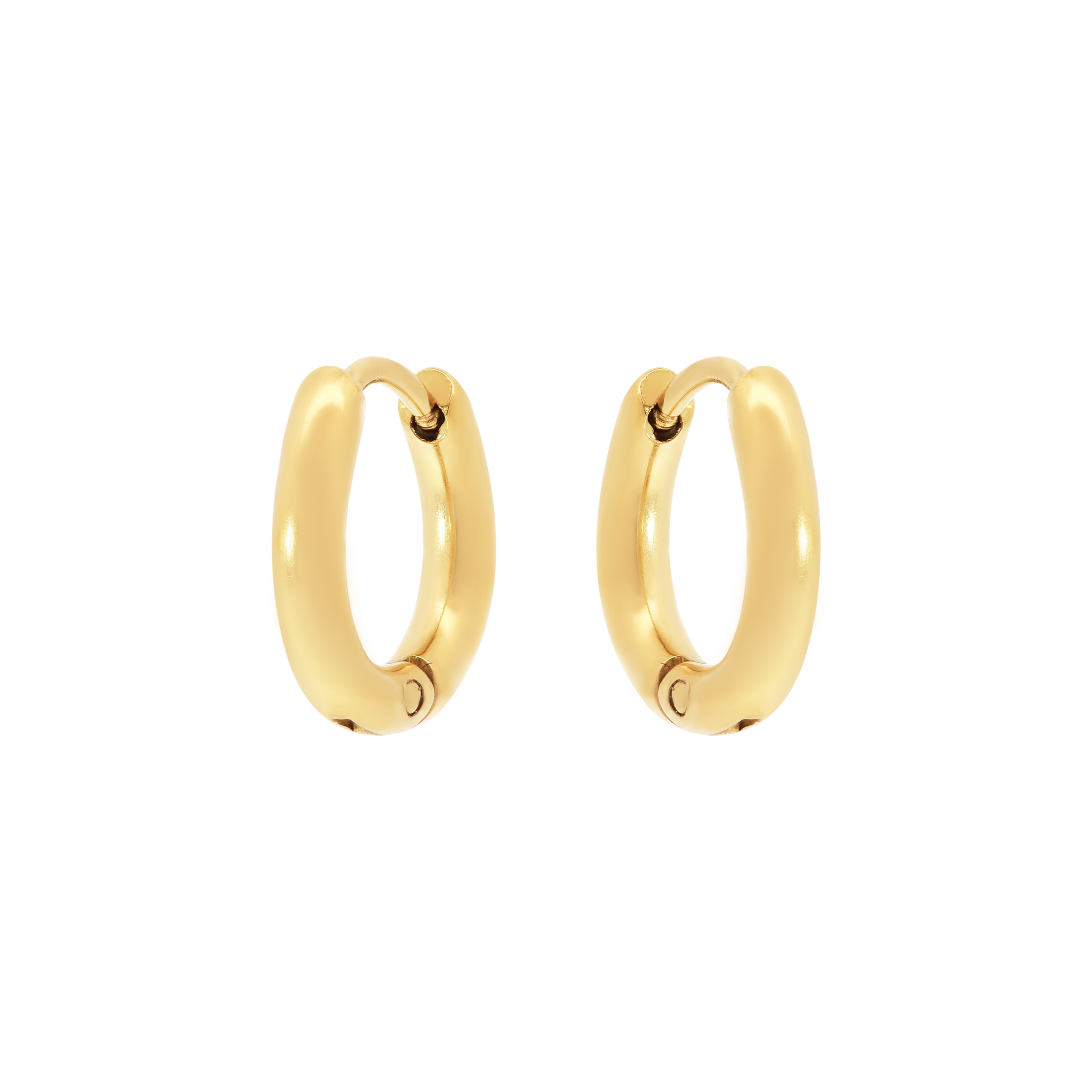 Mia Plain Earring Hoops Medium - Gold