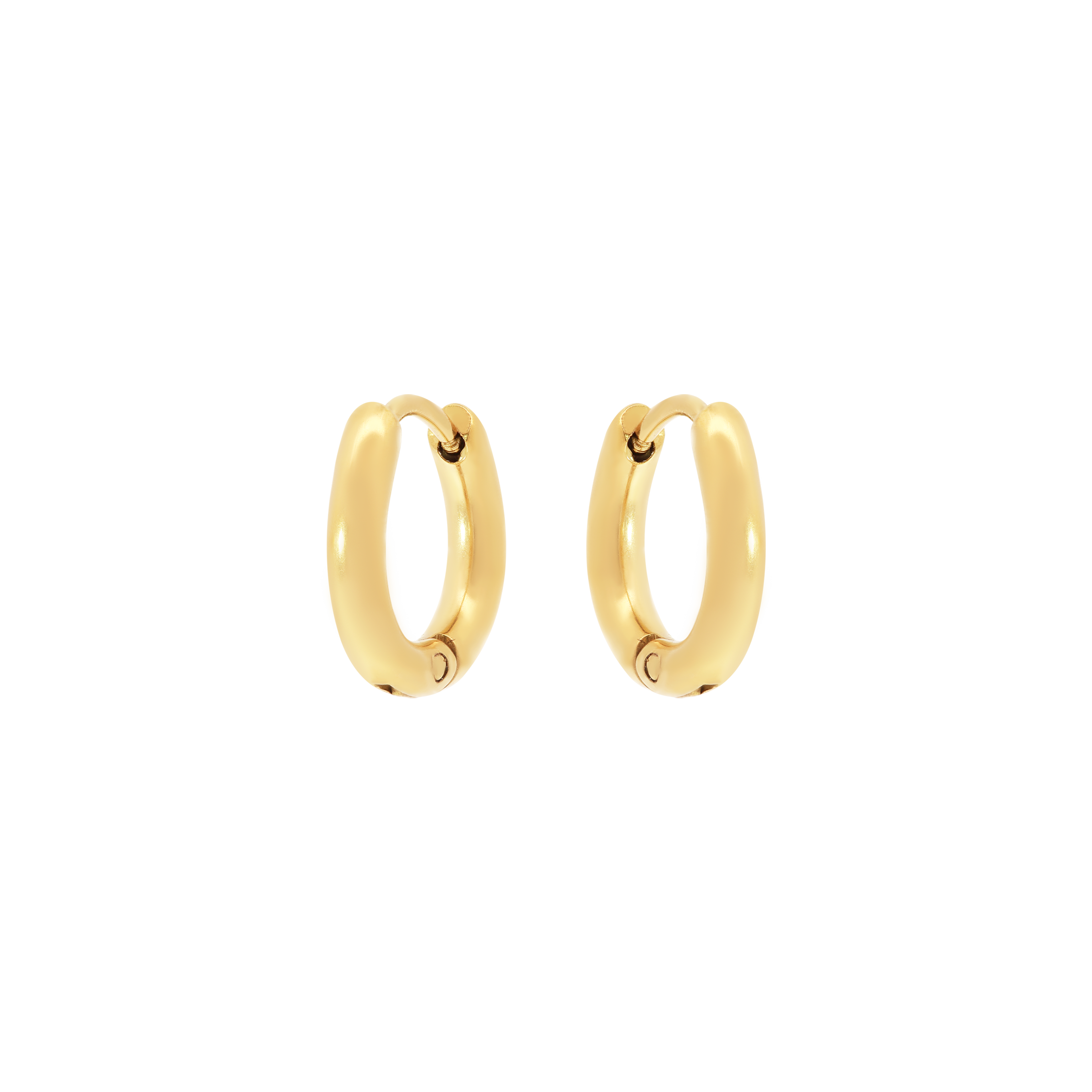 Mia Plain Earring Hoops Small - Gold