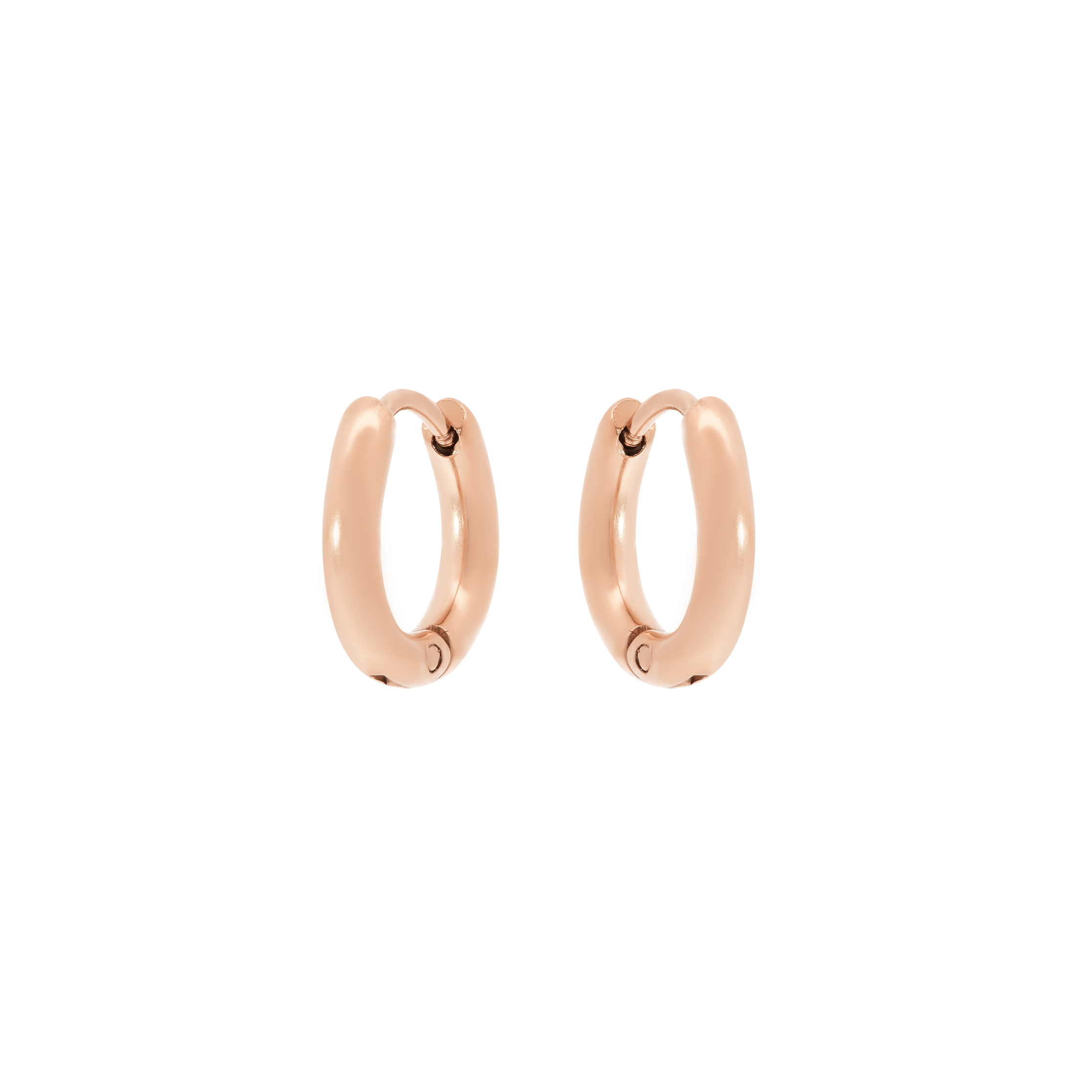 Mia Plain Earring Hoops Small - Rose Gold