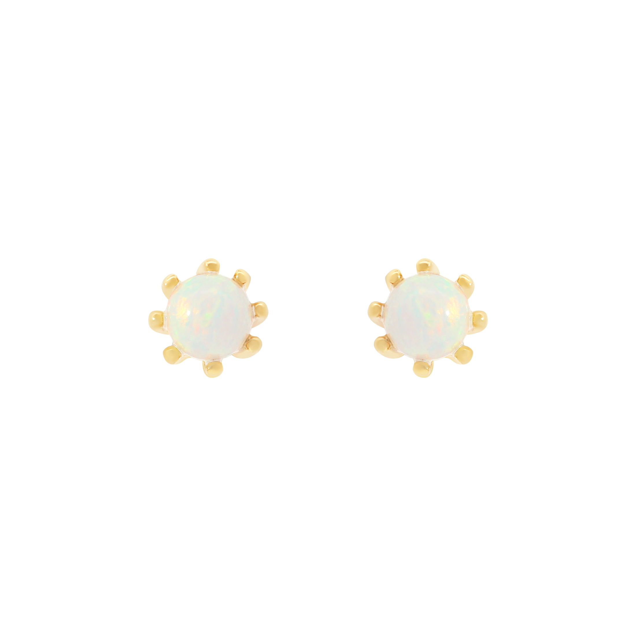 Odyssey Opal Earring Studs - Gold