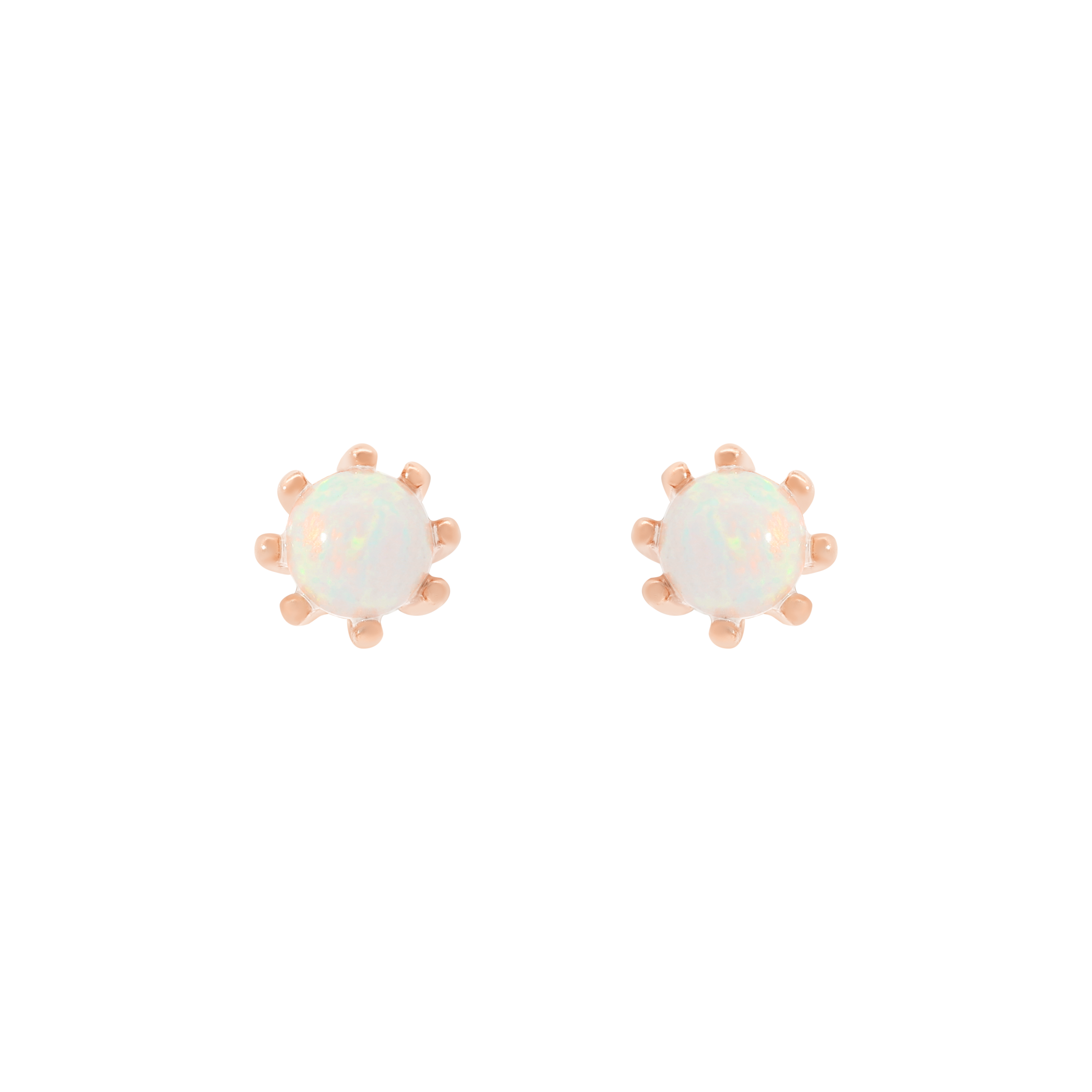 Odyssey Opal Earring Studs - Rose Gold
