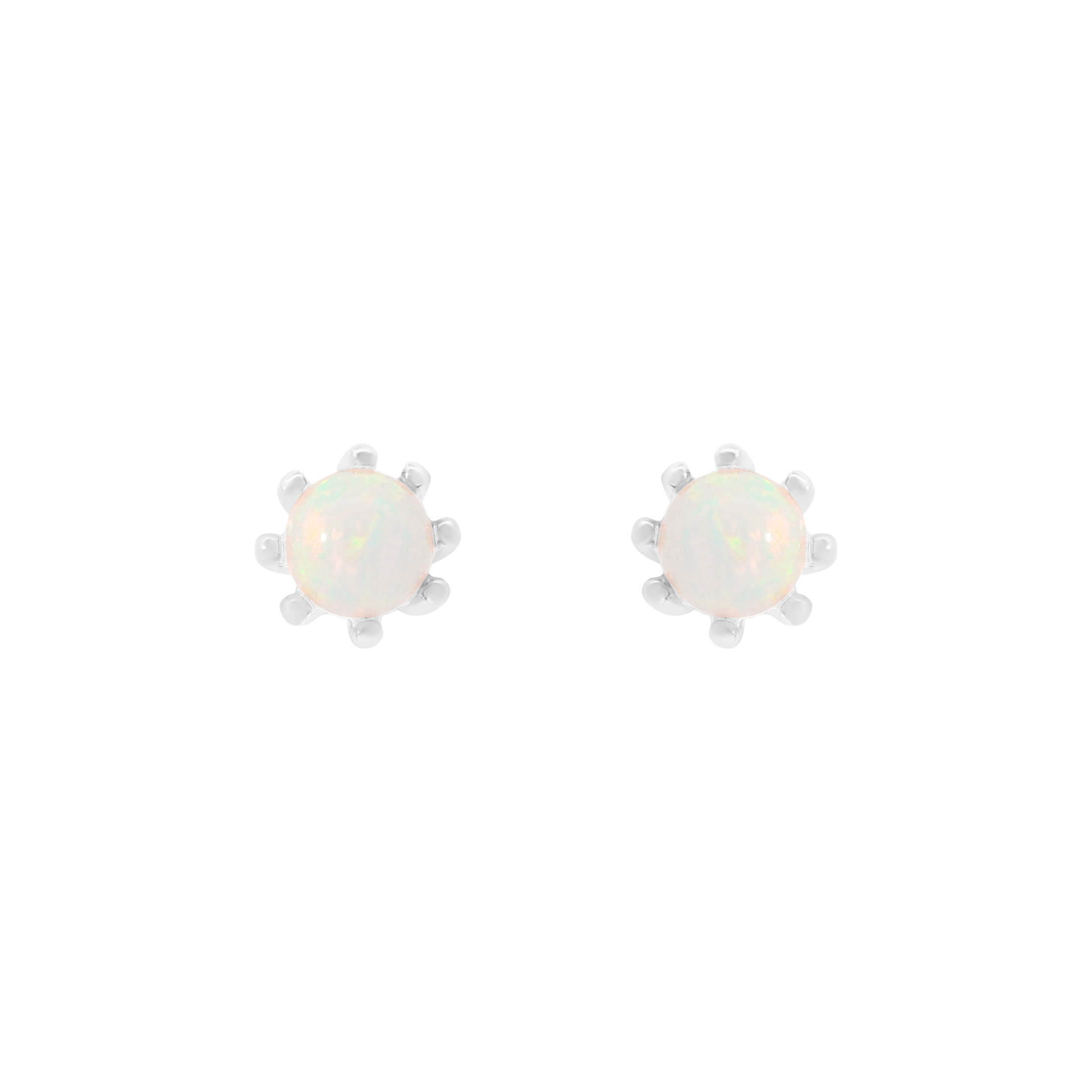 Odyssey Opal Earring Studs - Sterling Silver