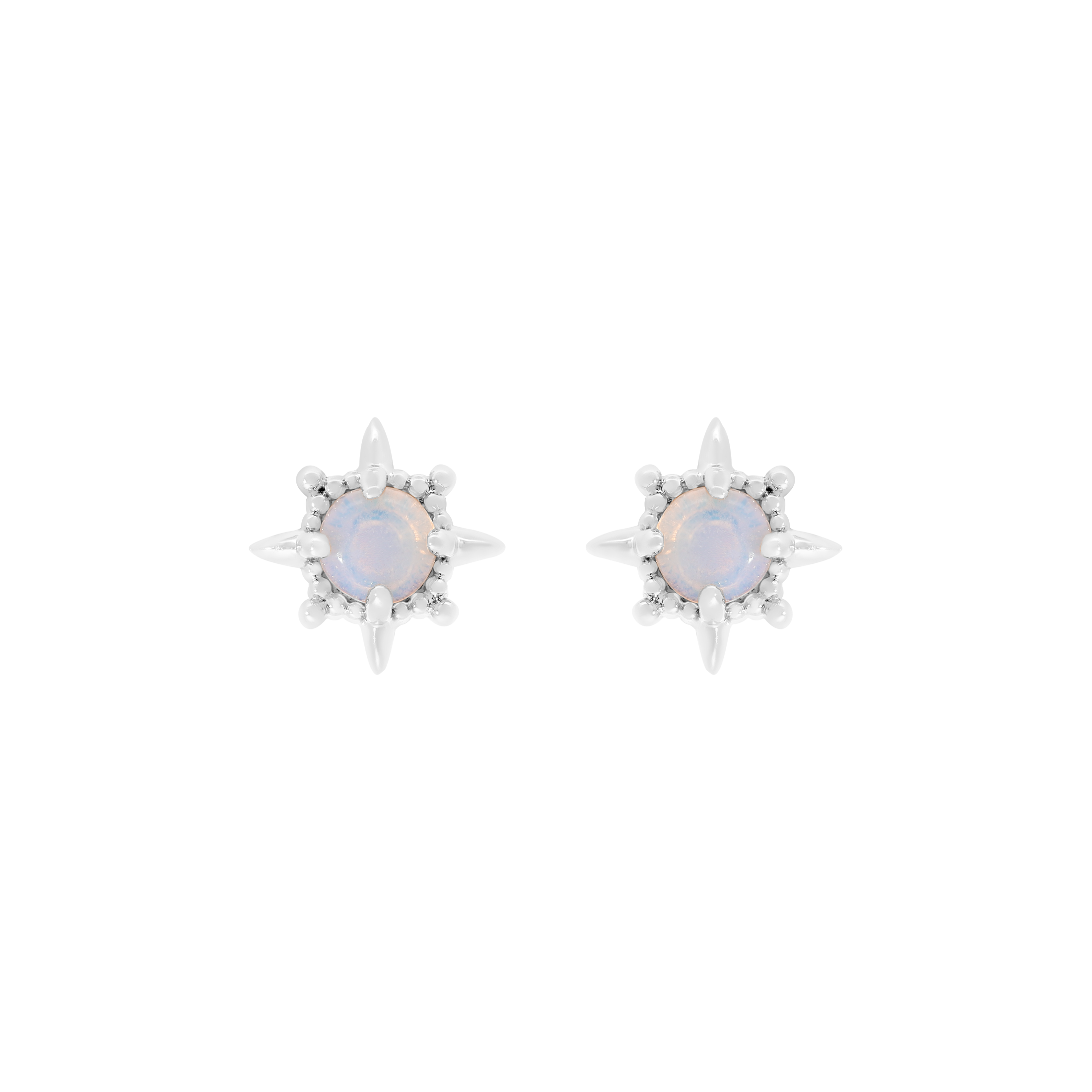 Orion Moonstone Earring Studs - Sterling Silver