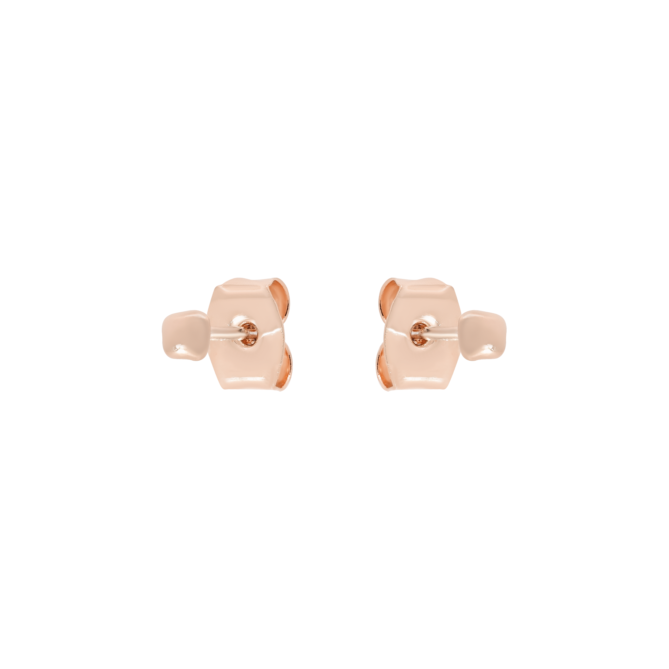Pebble Dainty Stud Earrings - Rose Gold