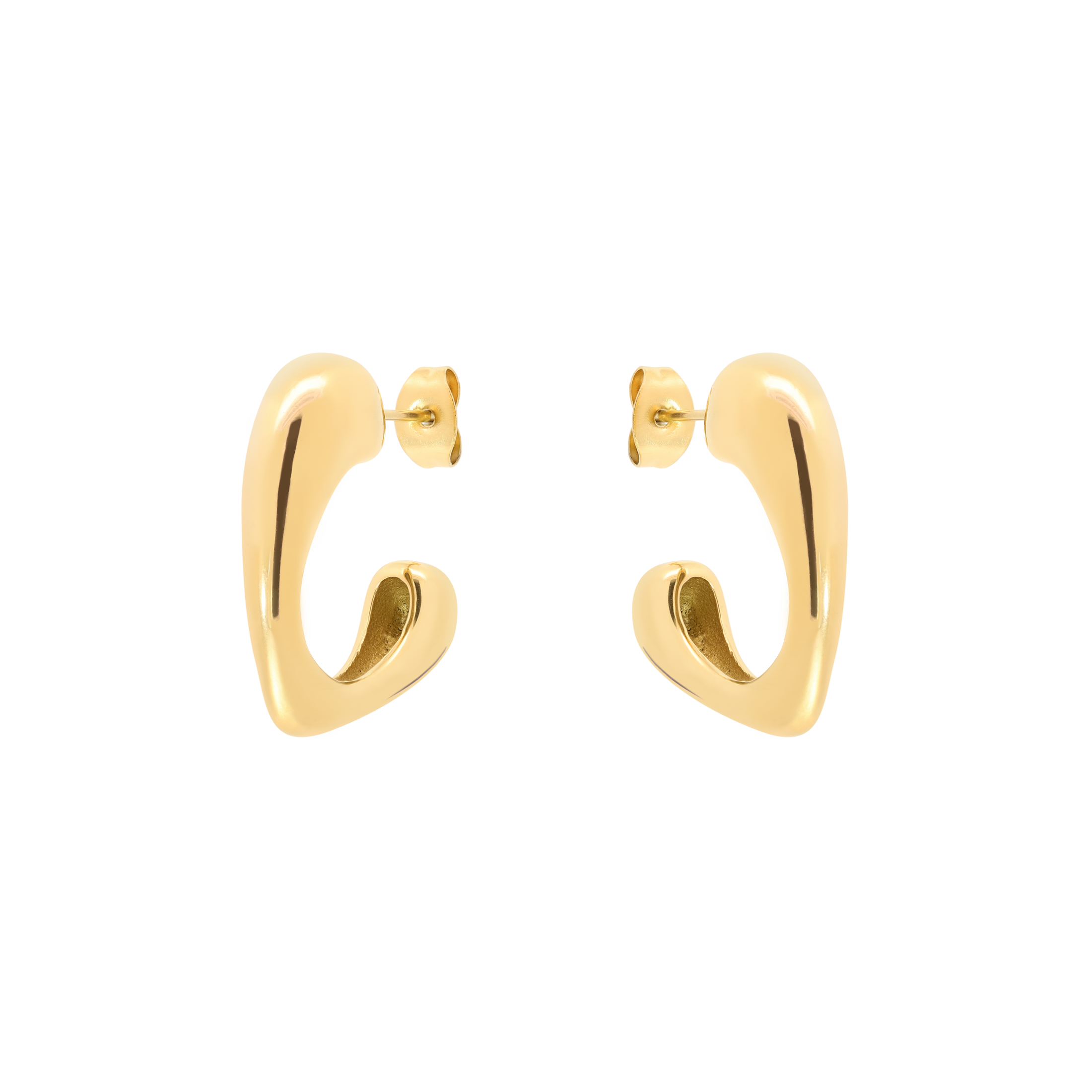 Rita Heart Earring Studs  - Gold