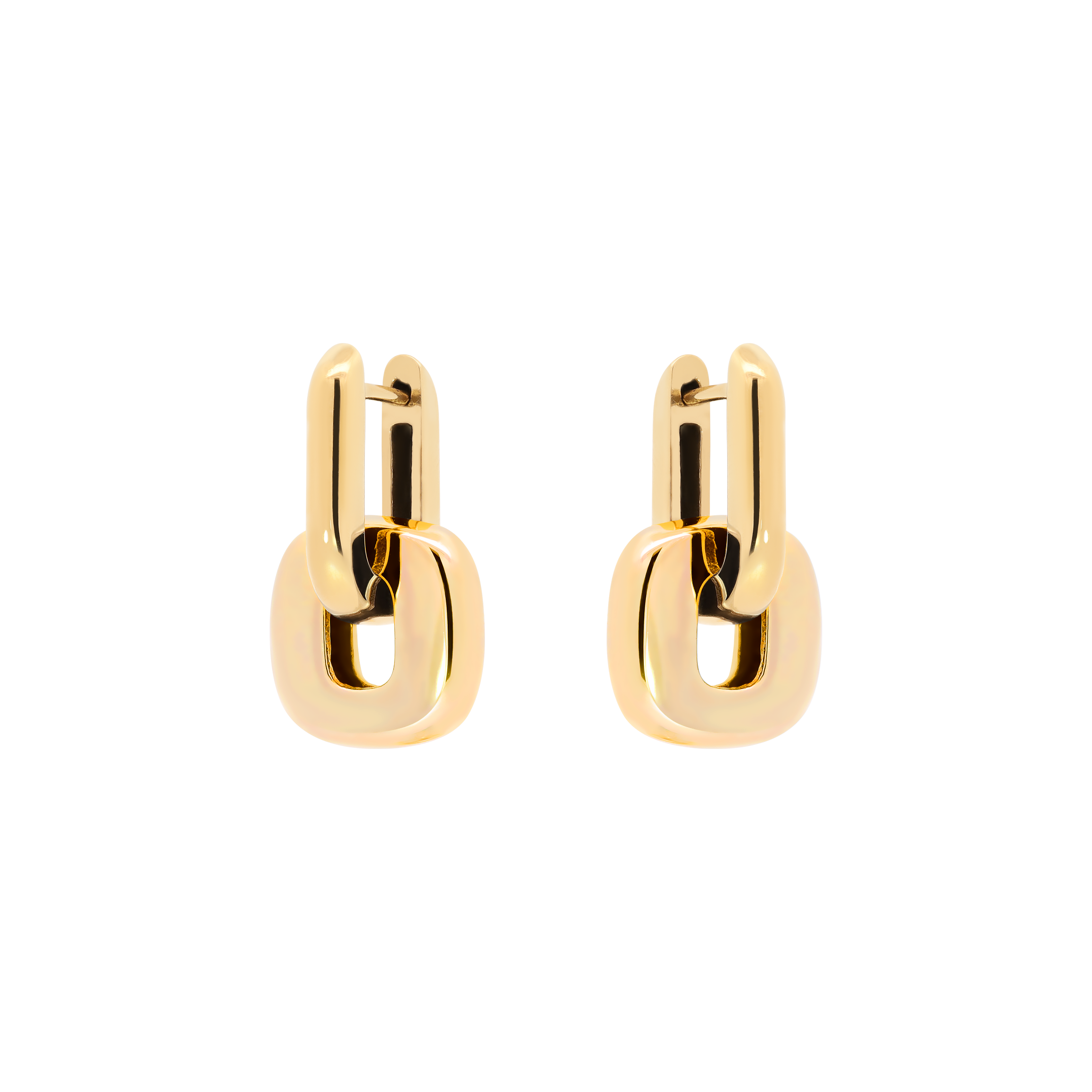 Sonder Removable Square Pendant Hoop Earrings - Gold