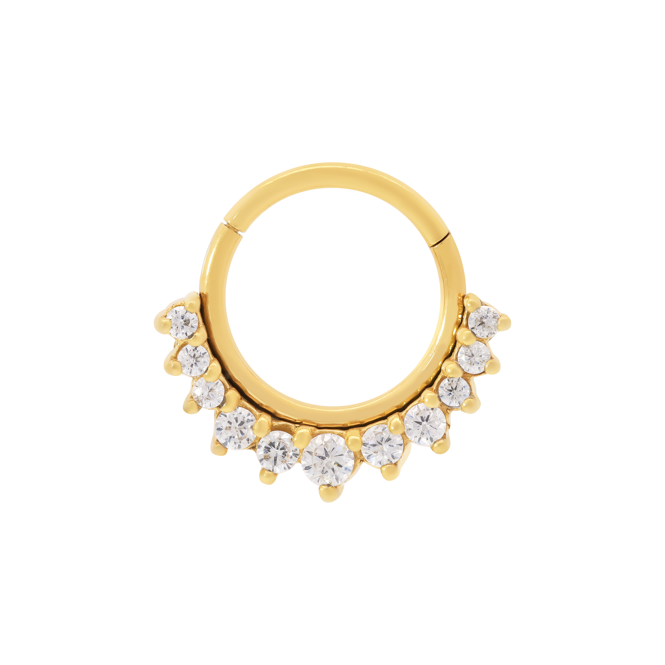 Momento Gemstone Helix Daith & Cartilage Hoop Piercing - Gold
