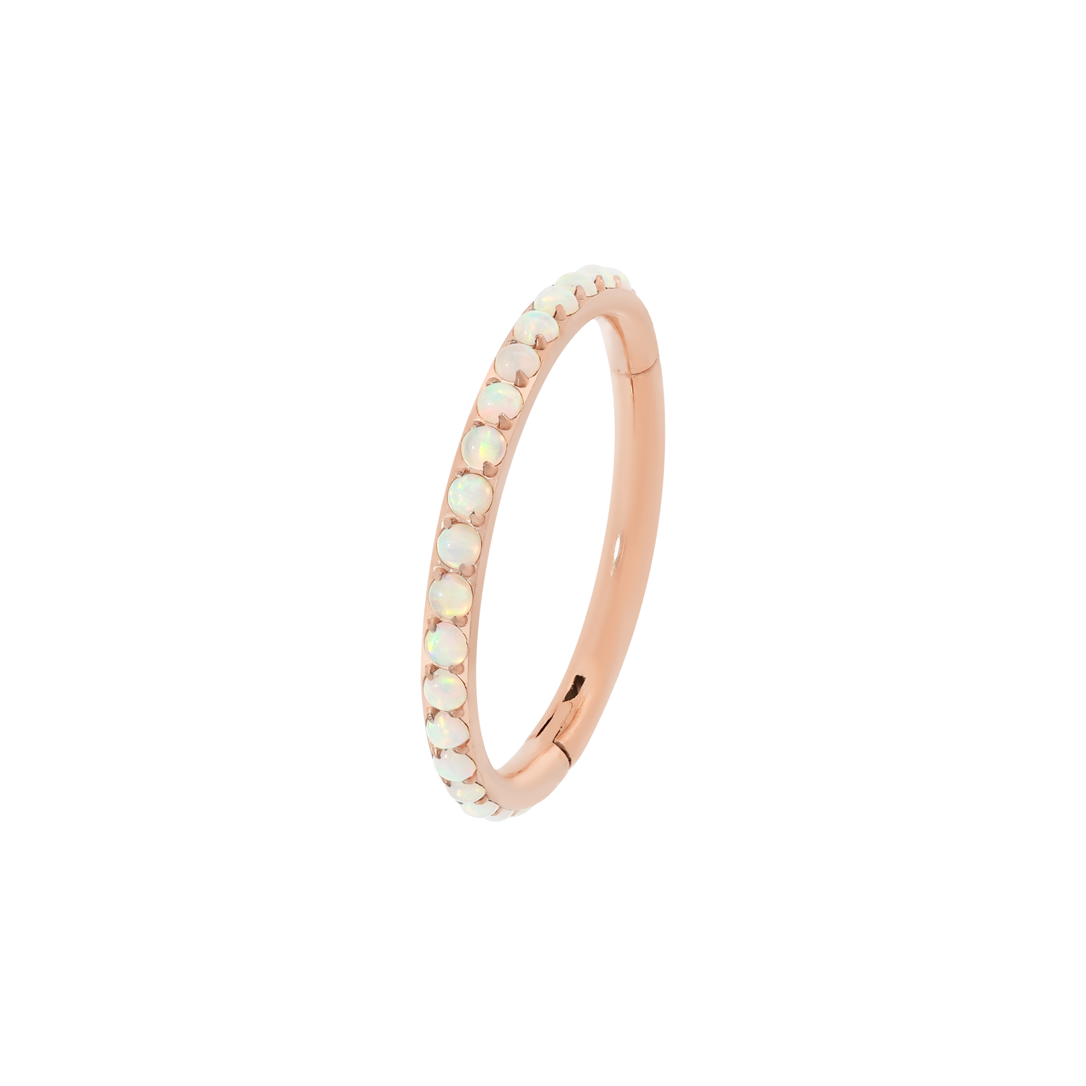 Spectral Opal Helix Conch & Cartilage Hoop Piercing - Rose Gold