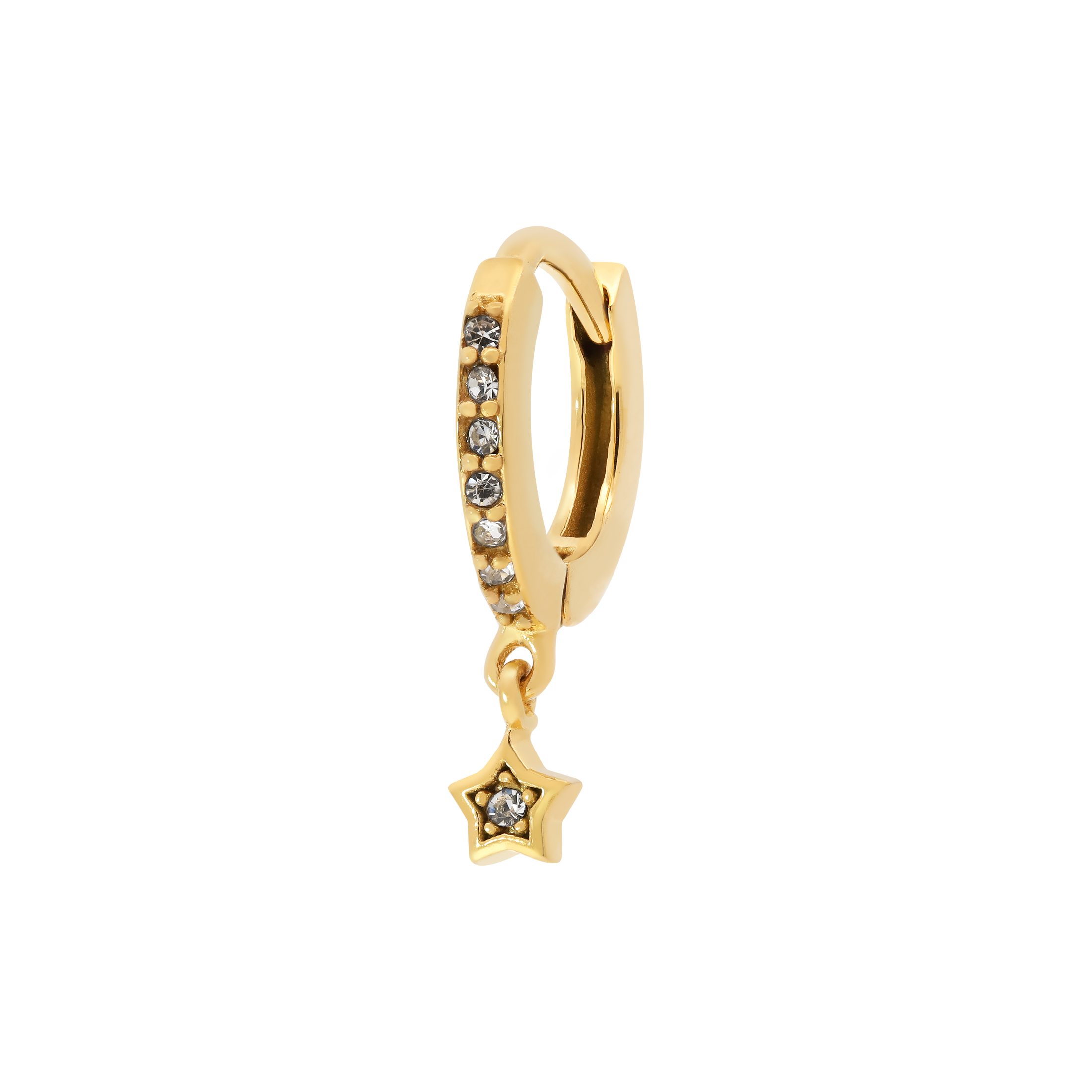 Stardust Charm Helix & Cartilage Hoop Ear Piercing - Gold