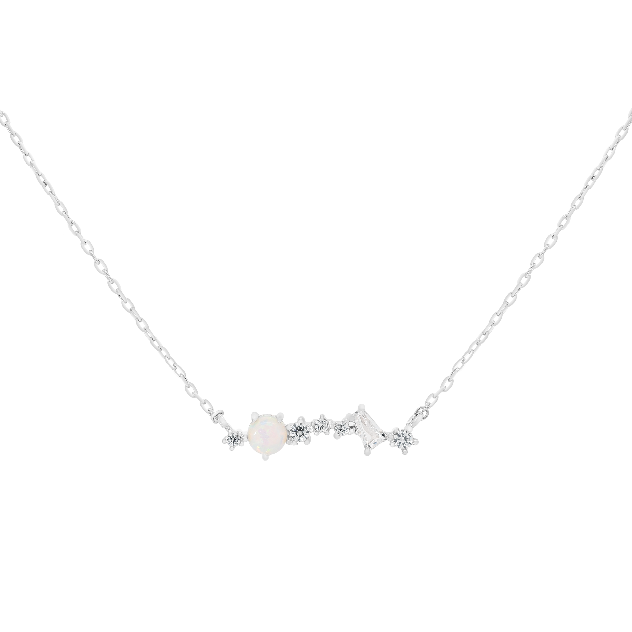 Alchemy Opal & Gemstone Necklace - Silver