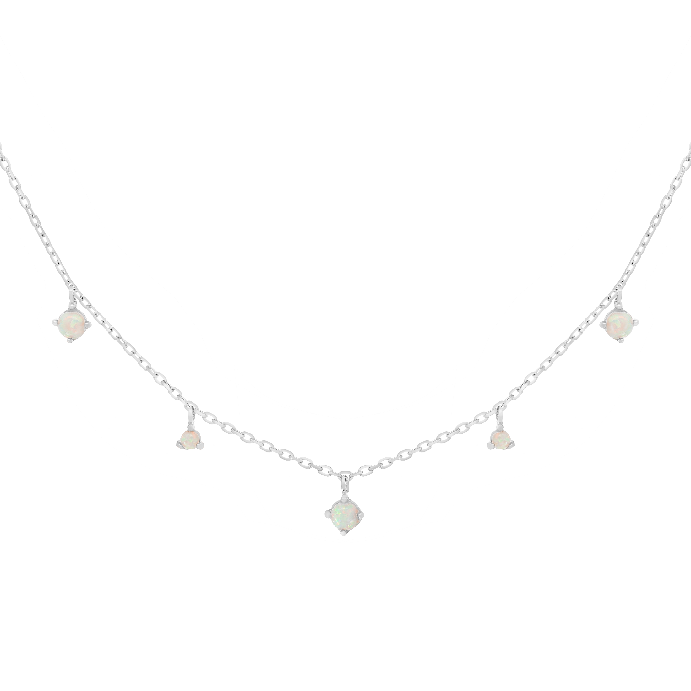 Elixir Opal Charm Necklace - Sterling Silver