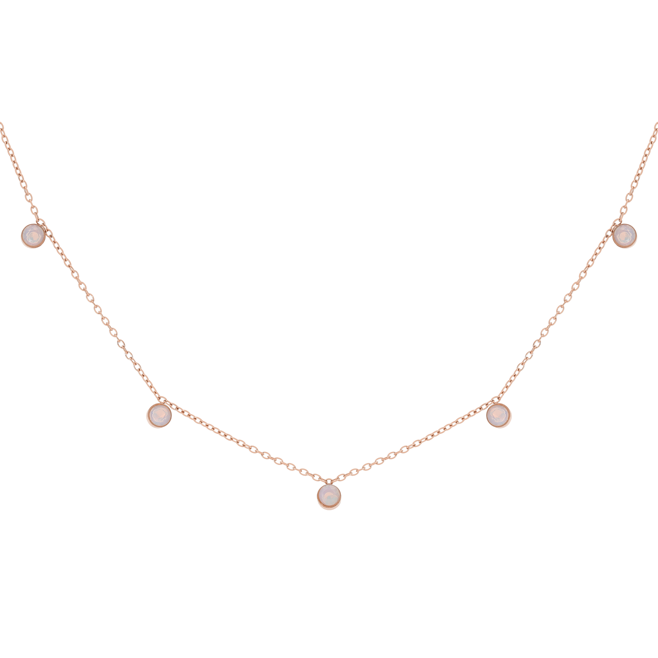 Euphoria Moonstone Pendant Necklace - Rose Gold