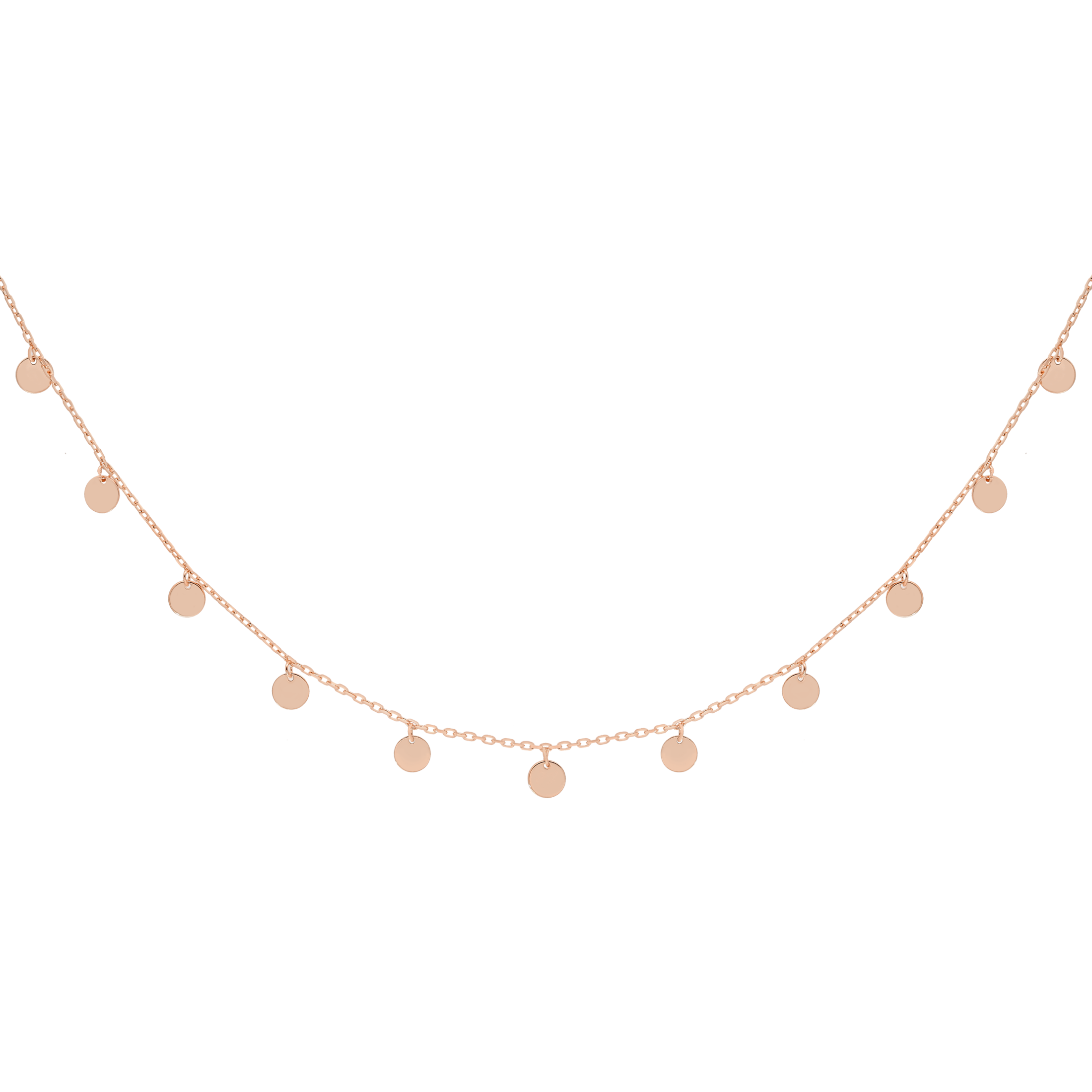 Juliet Pendant Charm Necklace - Rose Gold