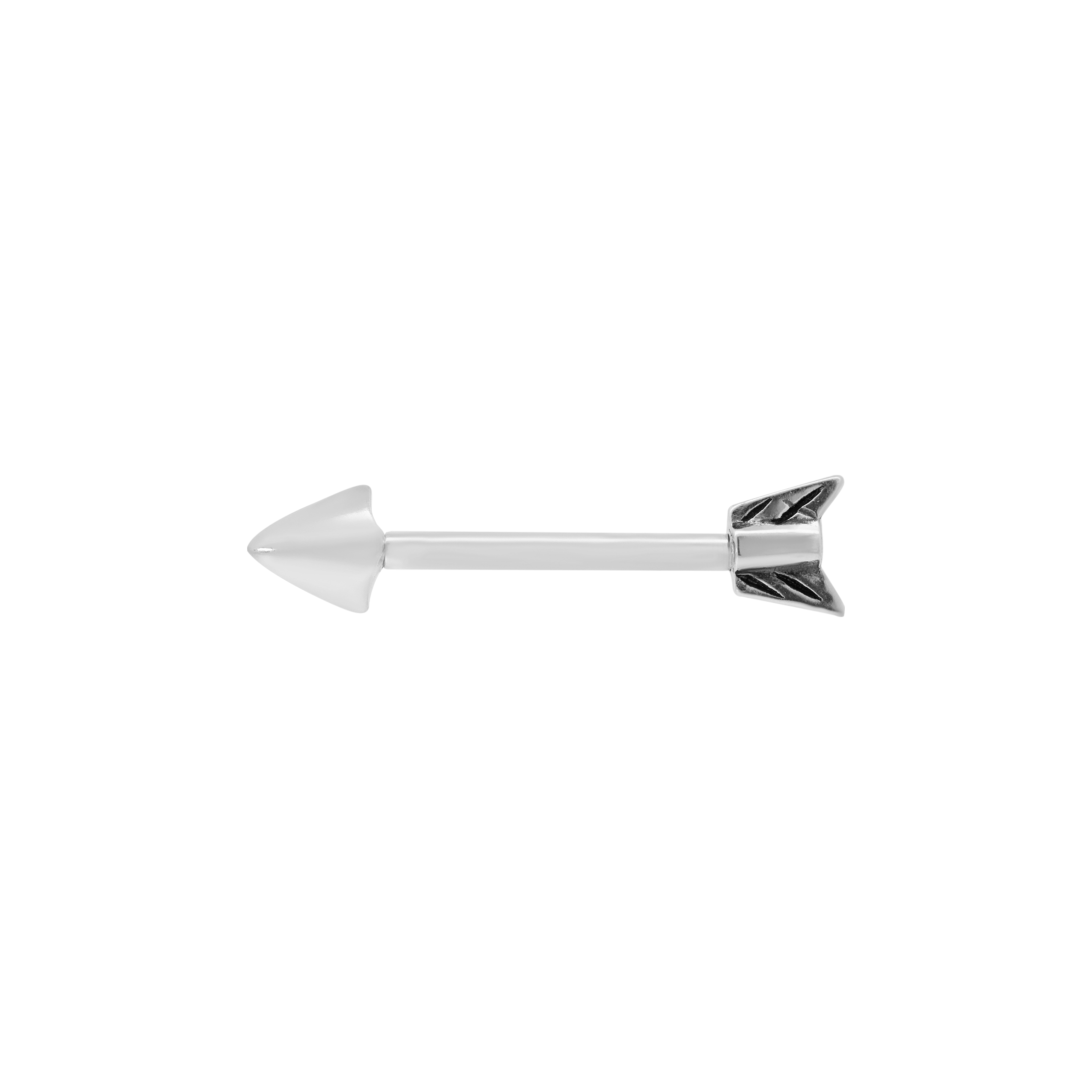 Arrow Nipple Bar Piercing - Silver
