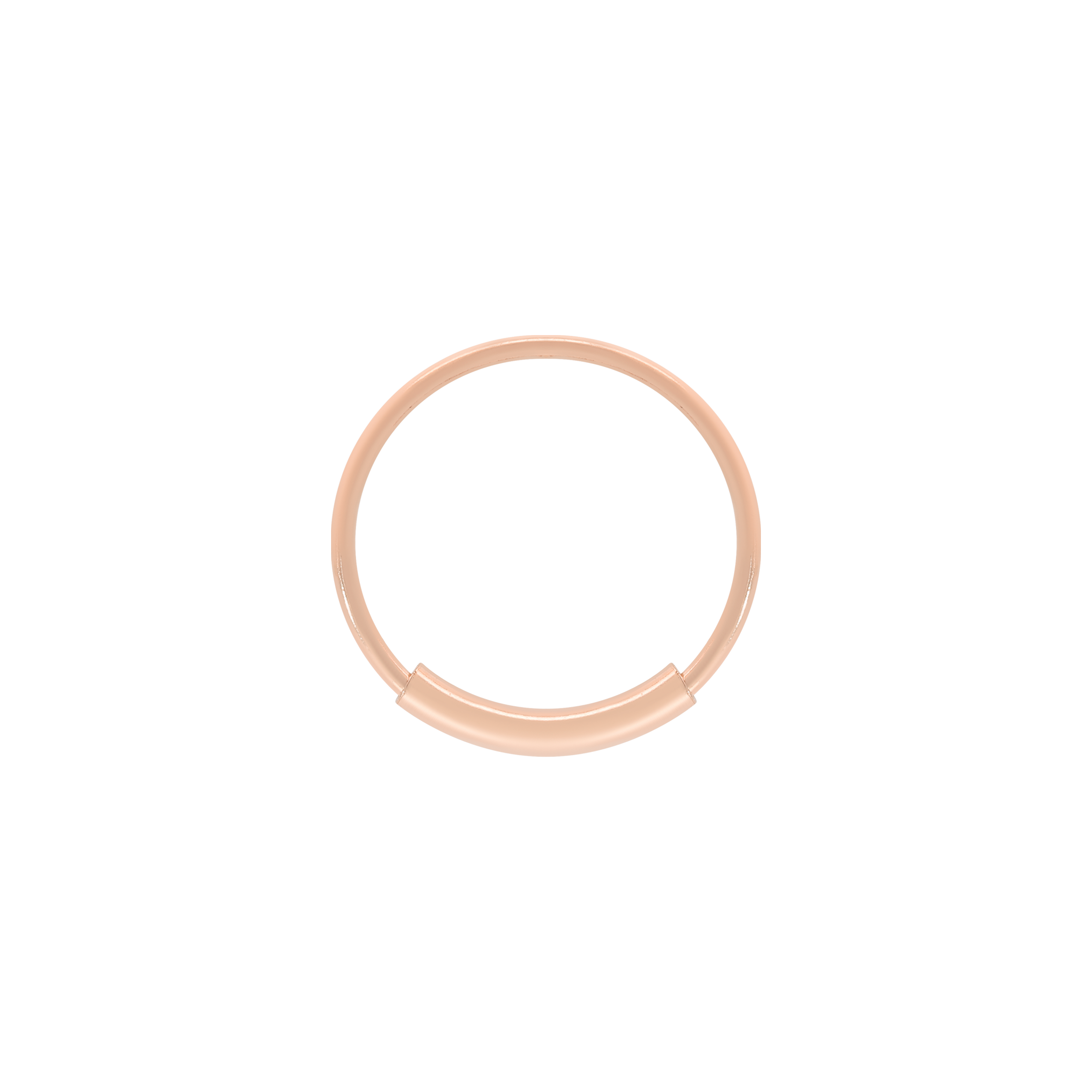 Endless Nose Ring Piercing - 14K Solid Rose Gold