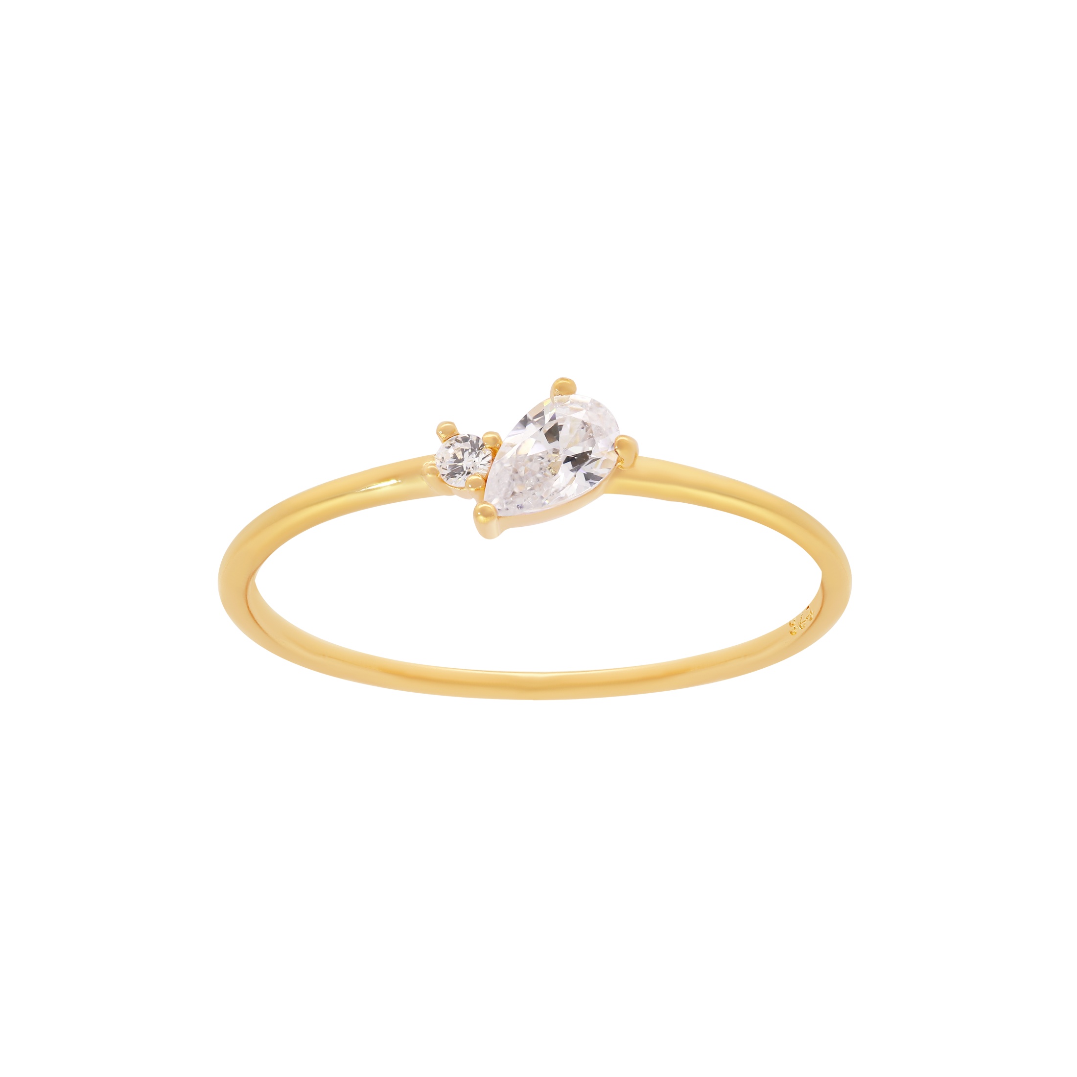 Kindred Teardrop Gemstone Ring - Gold