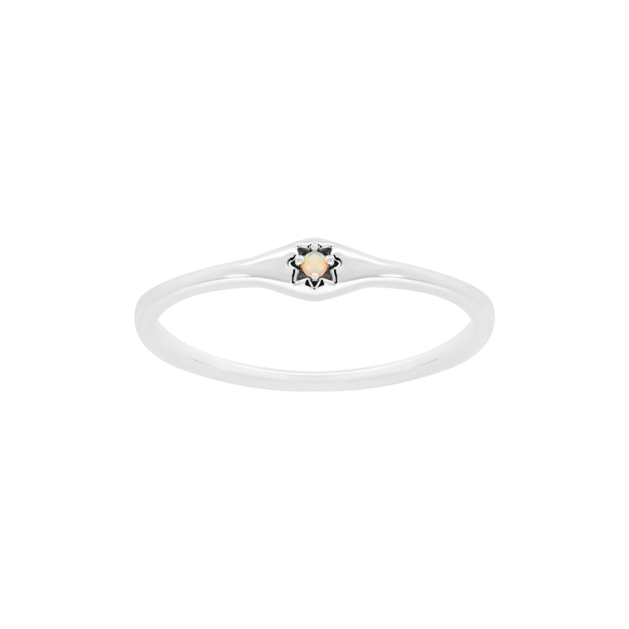 Mystic Star Opal Ring - Sterling Silver