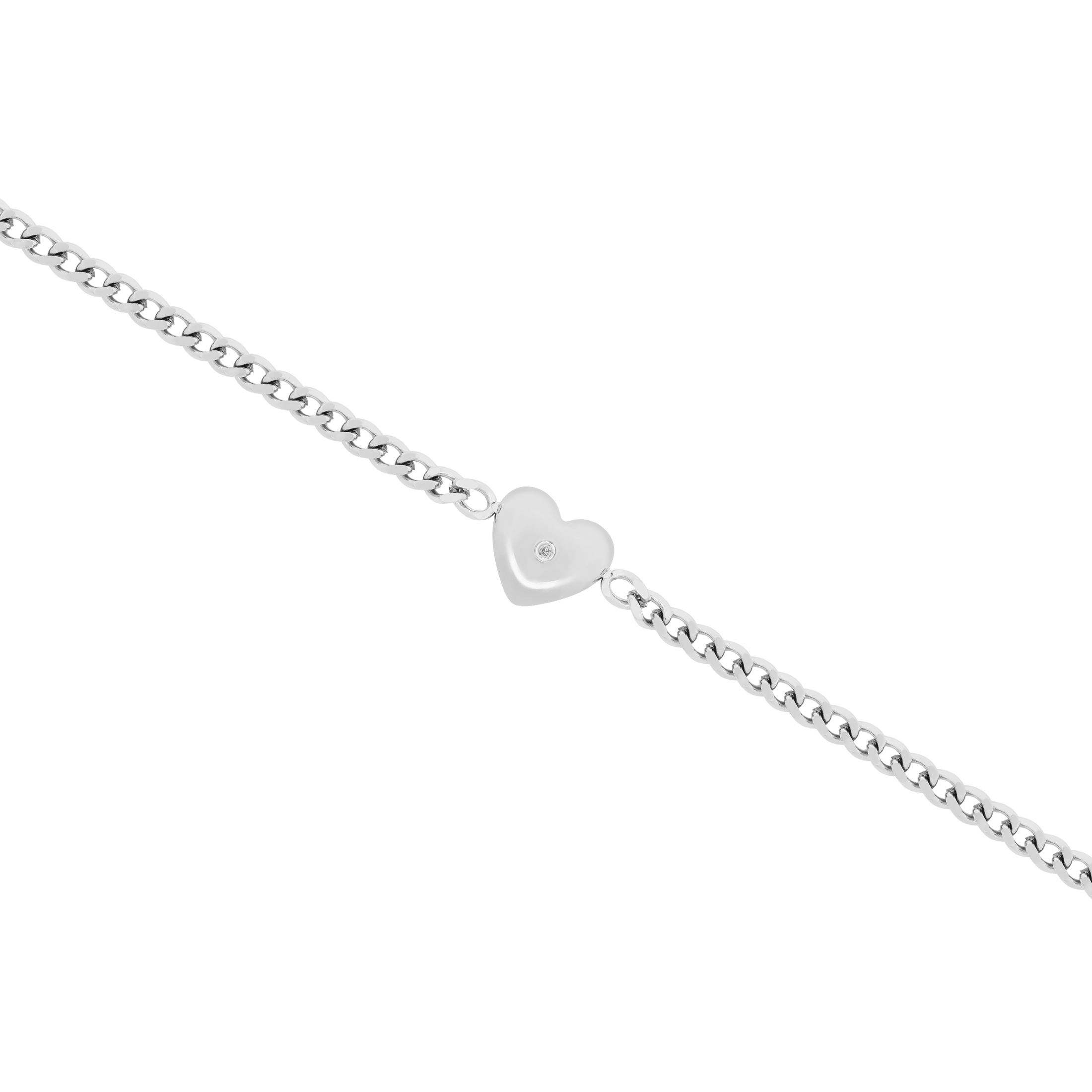 Affinity Heart Pendant Bracelet - Silver