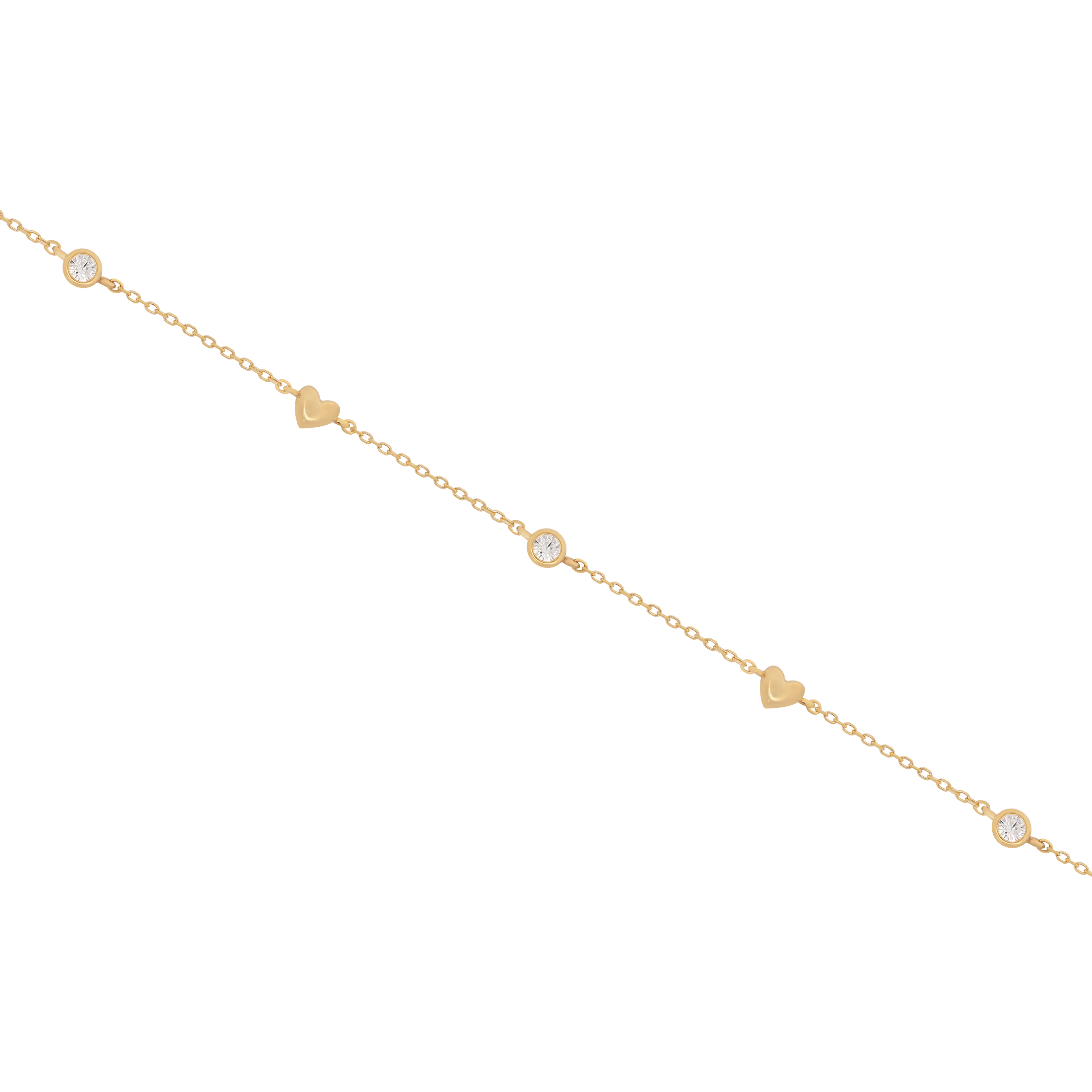 Devotion Heart & Gemstone Bracelet - Gold